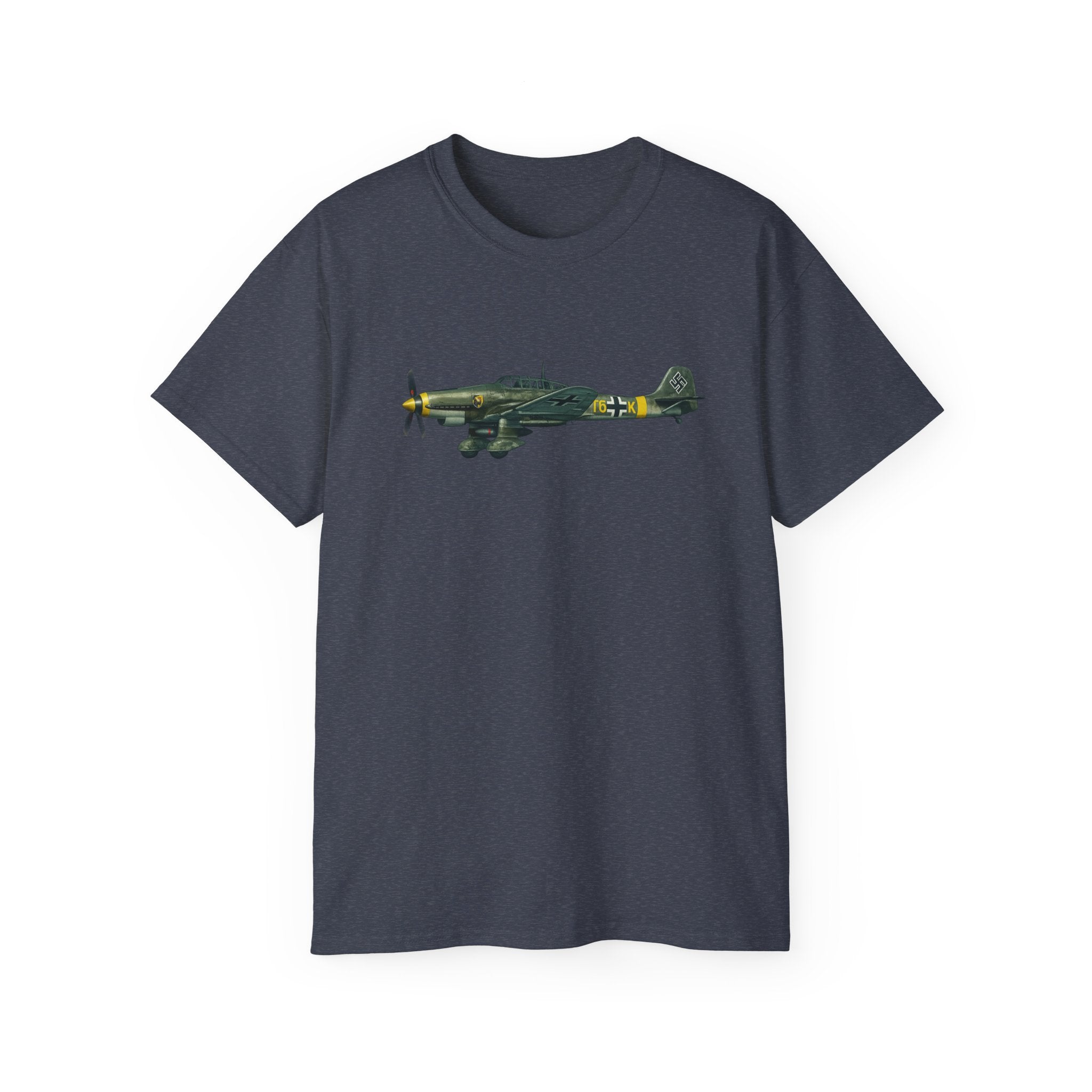 Unisex Ultra Cotton Tee - WWII - Fighter Aircraft - German Stuka Dive Bomber - Profile - Left