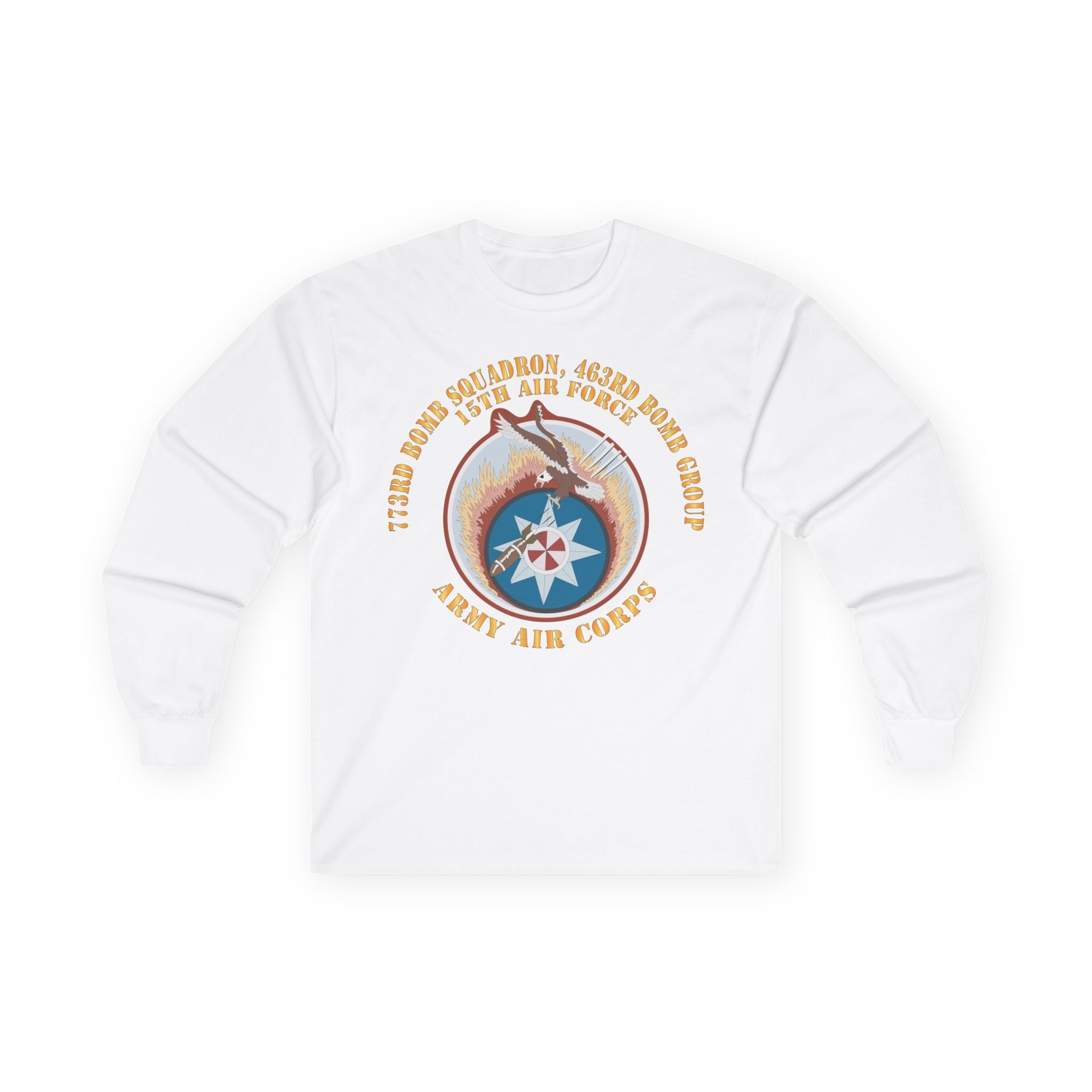 Unisex Long Sleeve Tee - AAC - 773rd Bomb Squadron, 463rd Bomb Group - 15th AF X 300