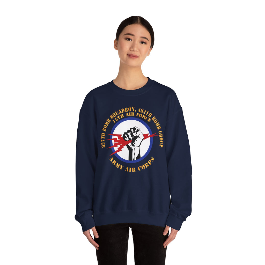 Crewneck Sweatshirt - AAC - 827th Bomb Squadron, 484th Bomb Group - 15th AAF X 300