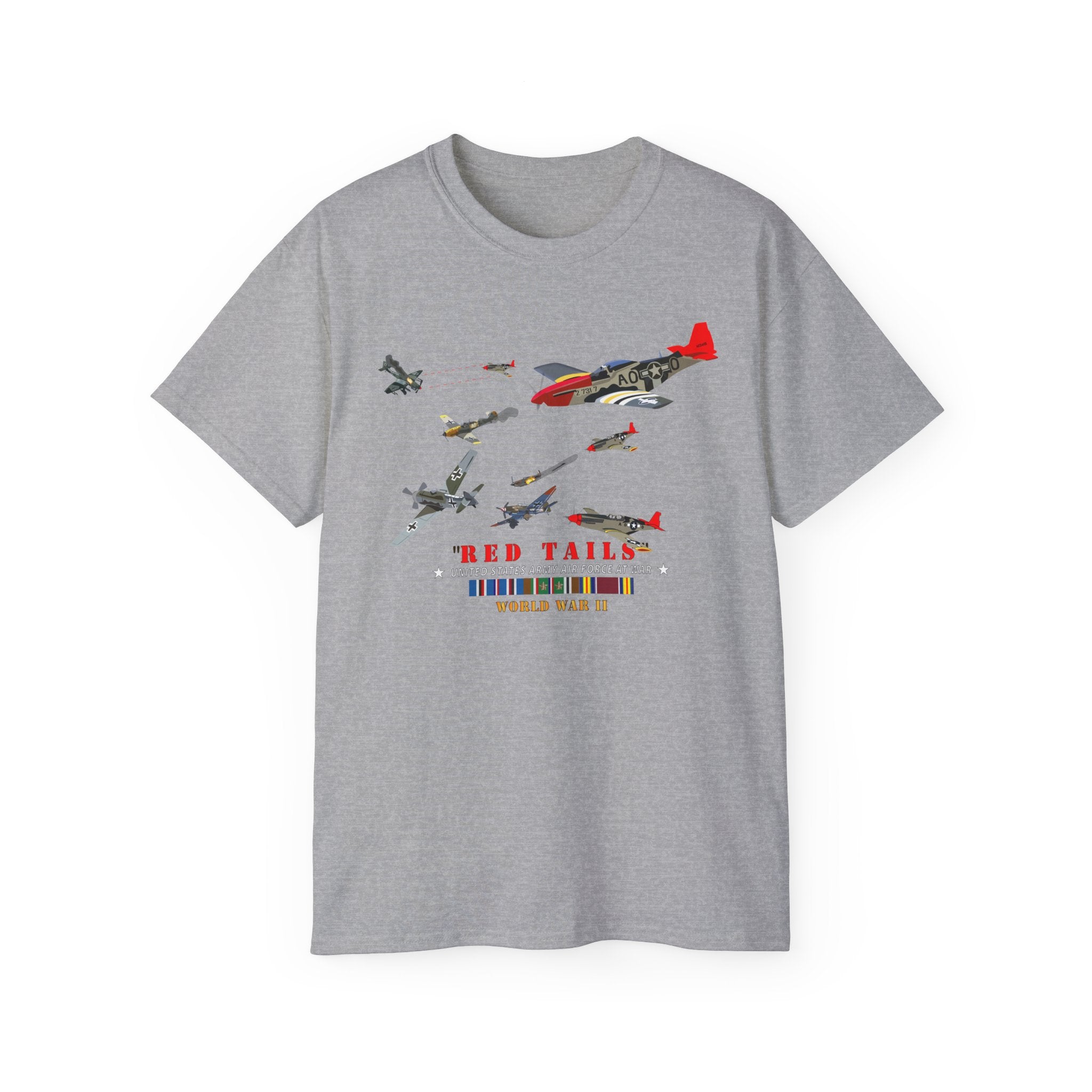 Unisex Ultra Cotton Tee - Army - AAC - 332nd Fighter Group - Red Tails - At War