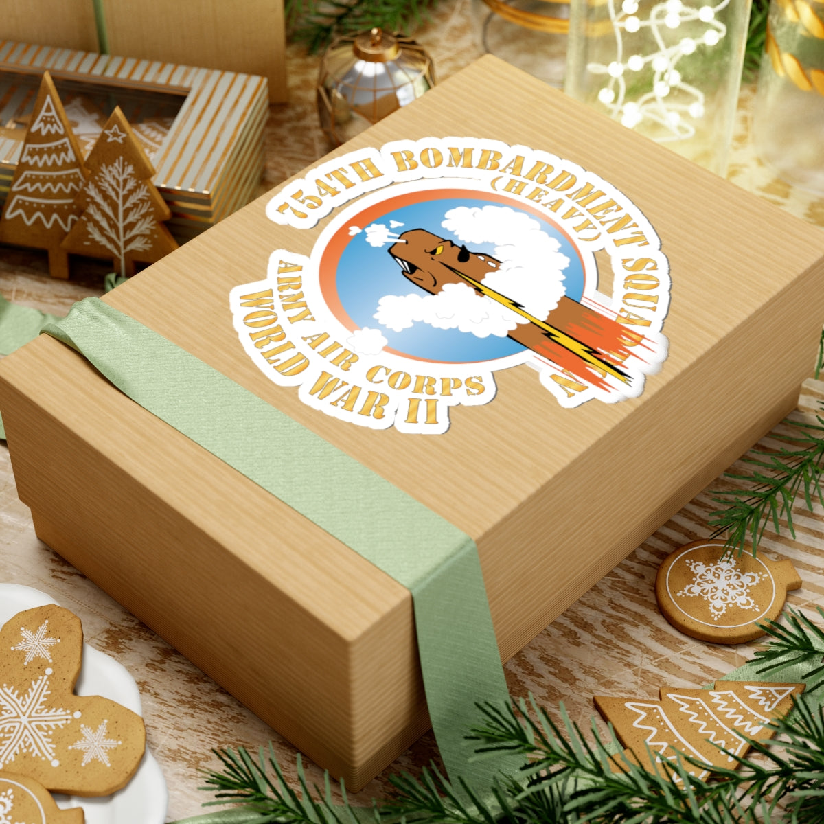 Kiss-Cut Stickers - AAC - 754th Bombardment Squadron - Army Air Corps - WWII X 300