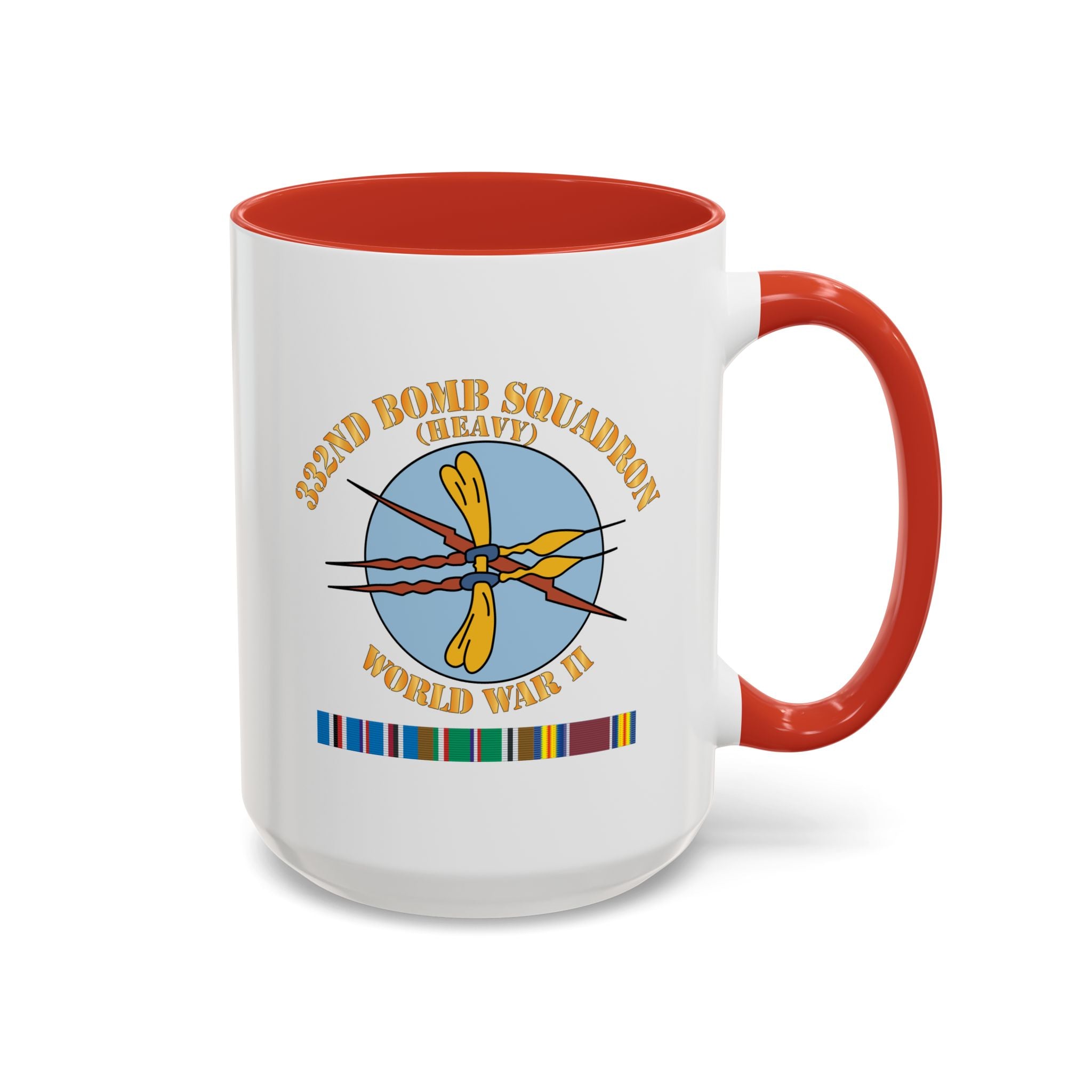 Accent Coffee Mug - AAC - 332nd Bomb Squadron WWII w SVC X 300