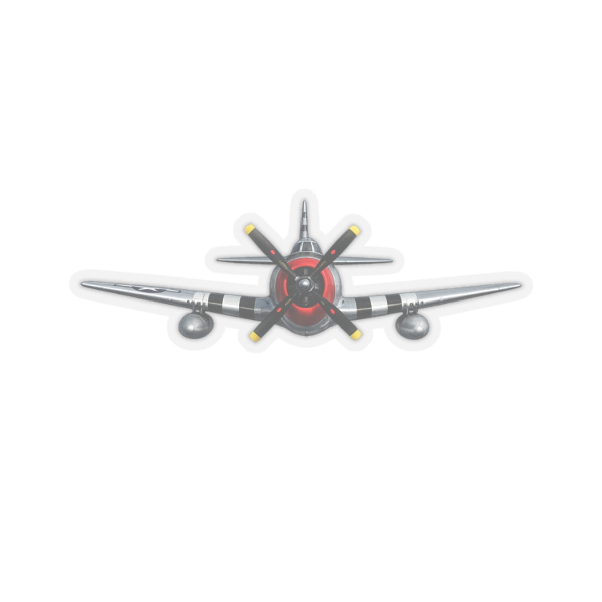 Kiss-Cut Stickers - WWII - Fighter Aircraft - P- 47 thunderbolt - Profile - Head On