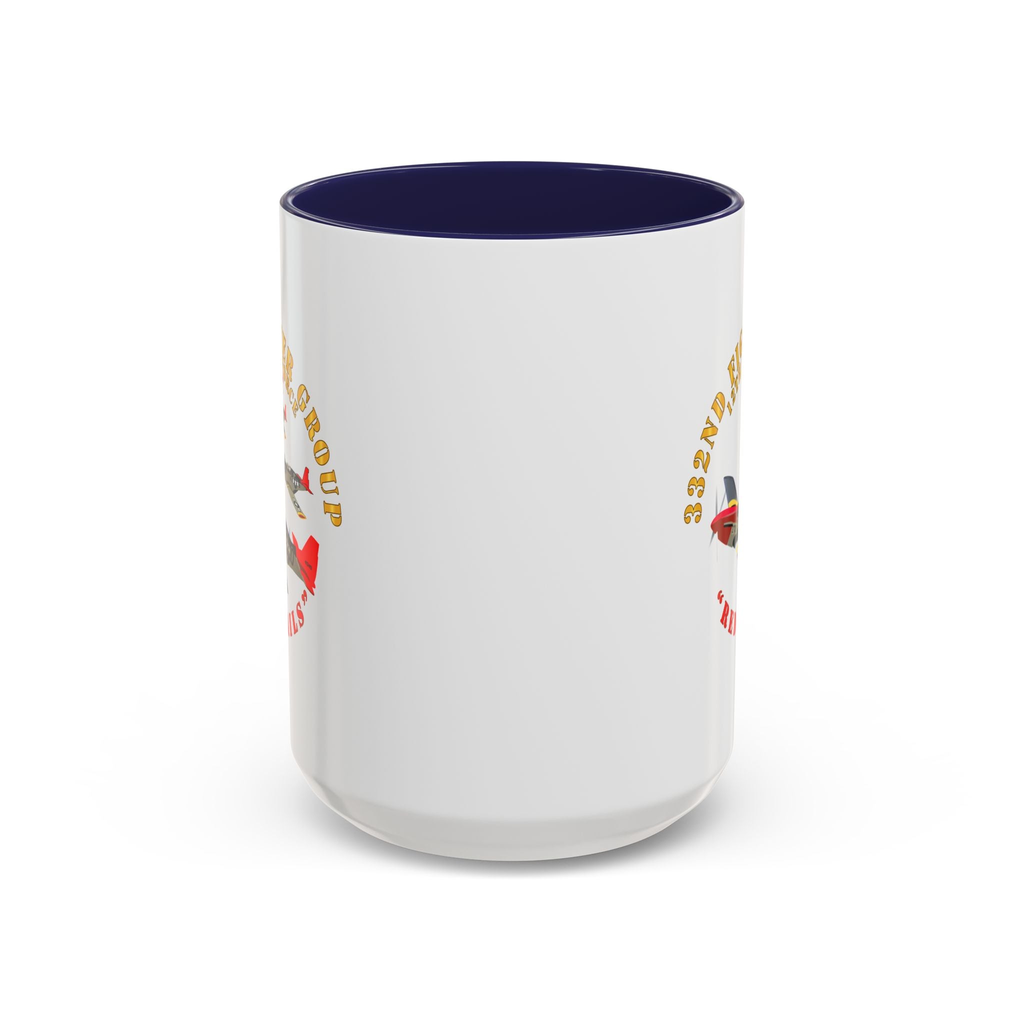 Accent Coffee Mug - Army - AAC - 332nd Fighter Group - 12th AF - Red Tails v1