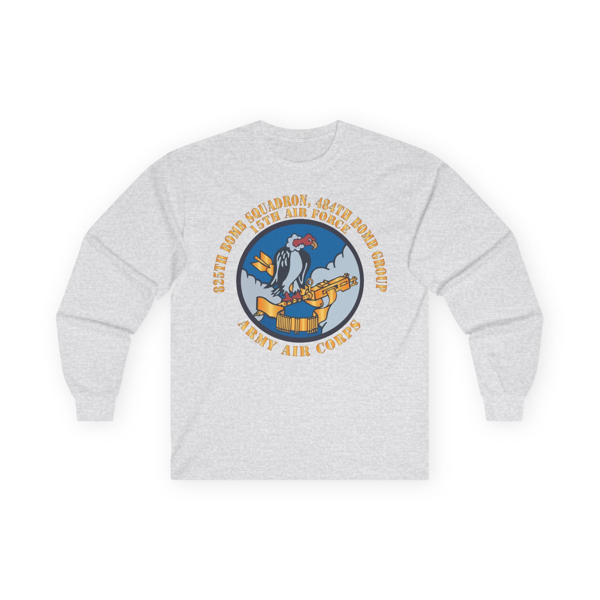 Unisex Long Sleeve Tee - AAC - 825th Bomb Squadron, 484th Bomb Group - 15th AAF X 300