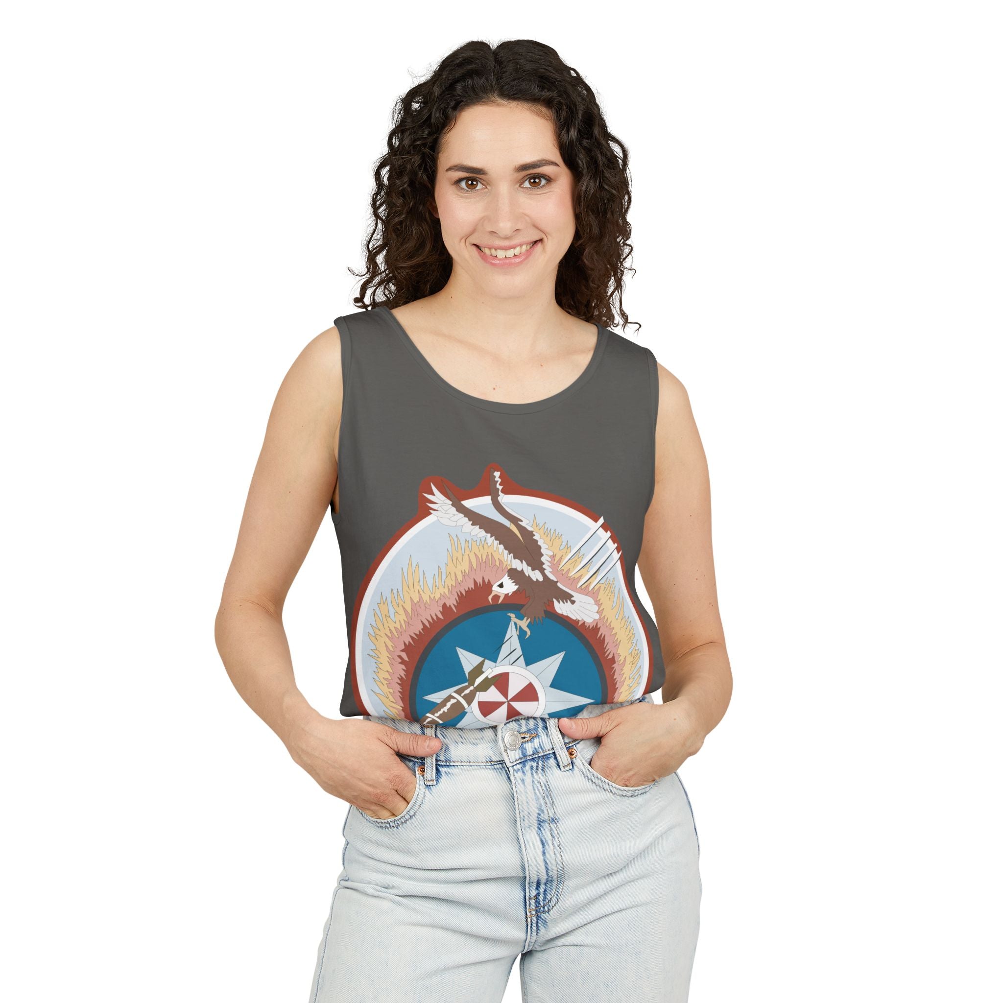 Unisex Garment-Dyed Tank Top - AAC - 773rd Bomb Squadron, 463rd Bomb Group - 15th AF wo Txt X 300