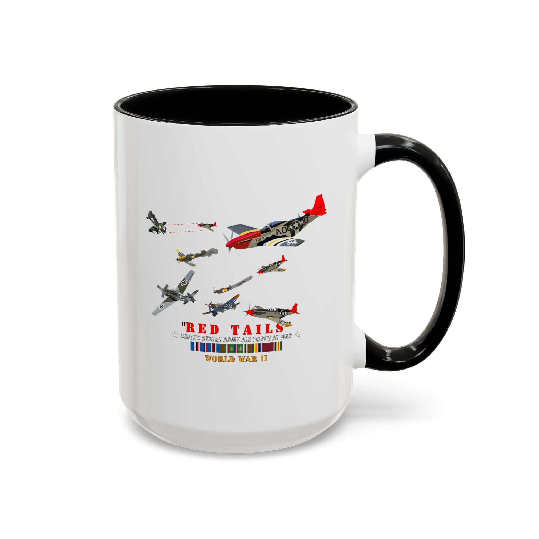 Accent Coffee Mug - Army - AAC - 332nd Fighter Group - Red Tails - At War