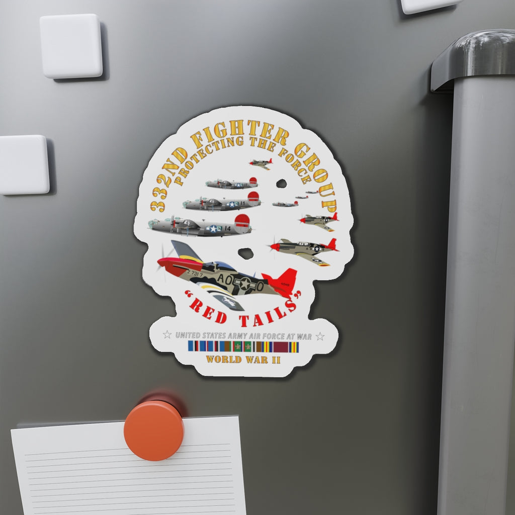 Die-Cut Magnets - Army - AAC - 332nd Fighter Group - Red Tails - Protect Force