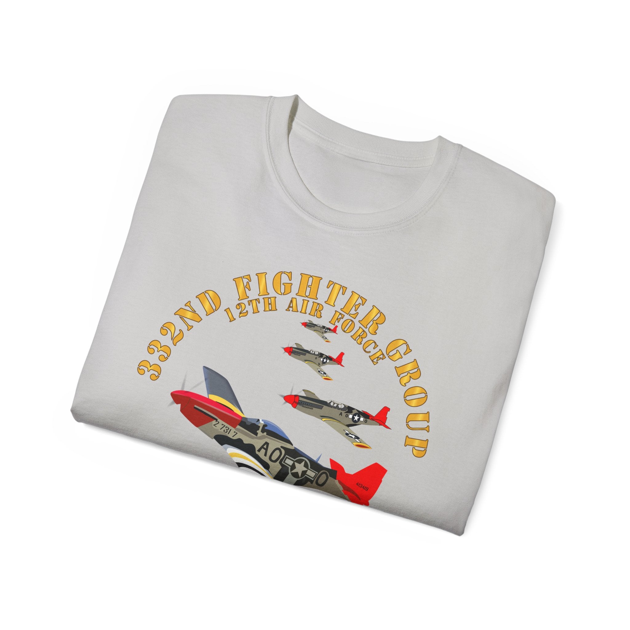 Unisex Ultra Cotton Tee - Army - AAC - 332nd Fighter Group - 12th AF - Red Tails v1