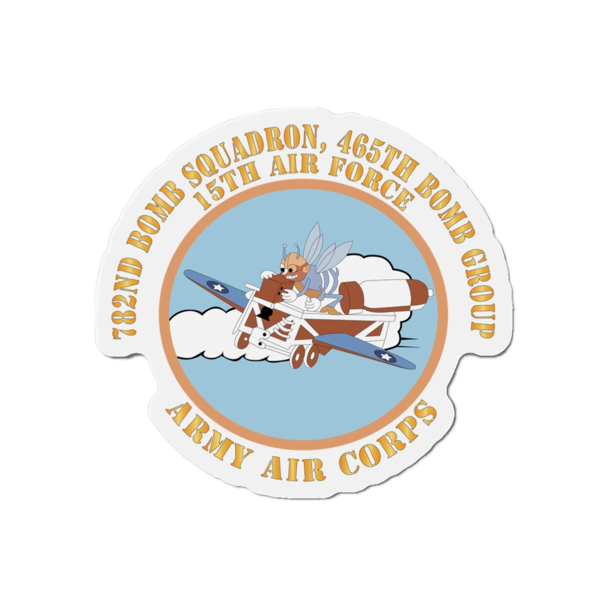 Die-Cut Magnets - AAC - 782nd Bomb Squadron, 465th Bomb Group - 15th AF X 300