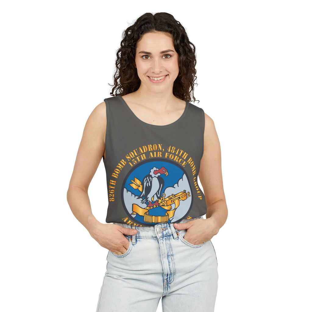 Unisex Garment-Dyed Tank Top - AAC - 826th Bomb Squadron, 484th Bomb Group - 15th AAF X 300