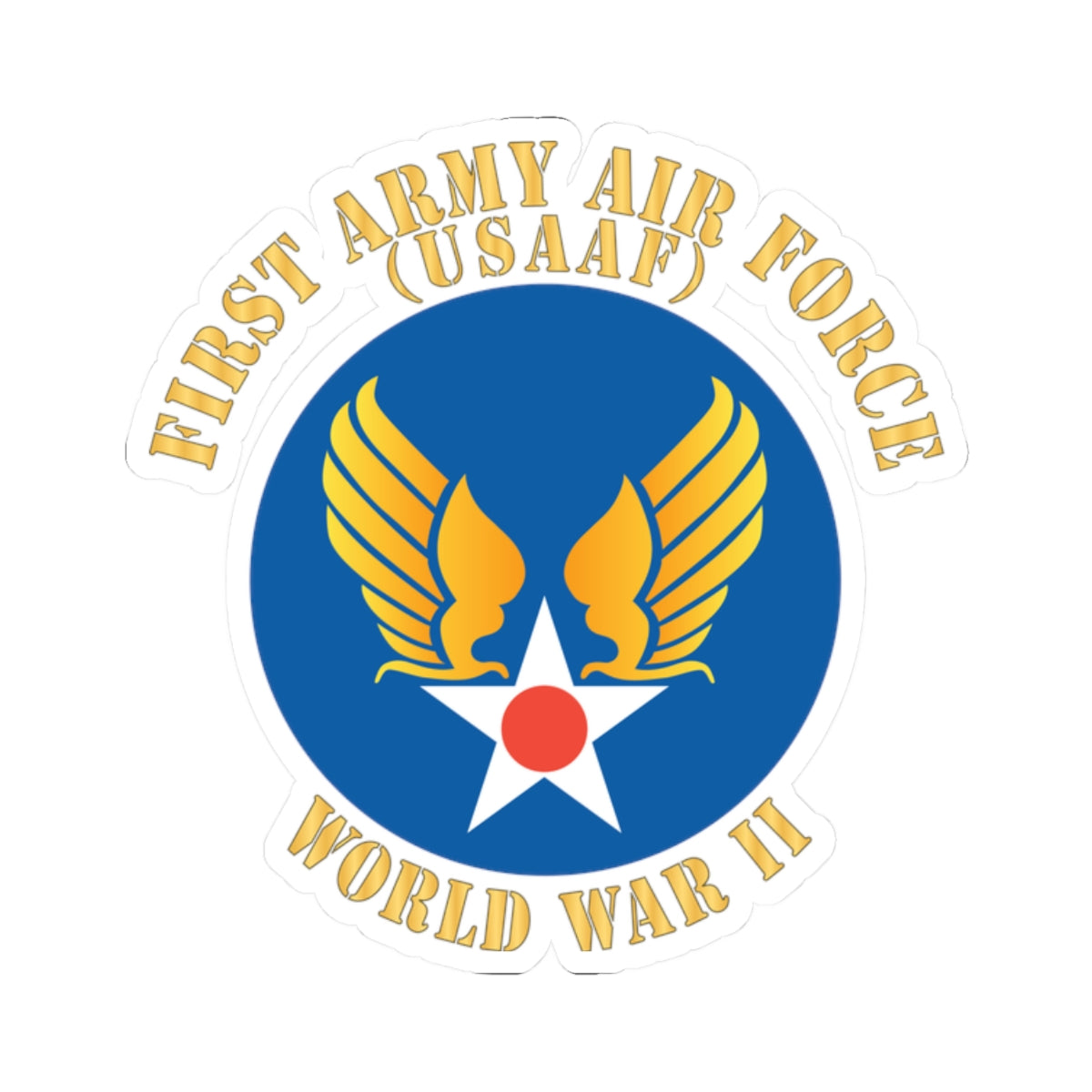 Kiss-Cut Stickers - SSI - AAC - 1st Army Air Force - WWII - USAAF x 300