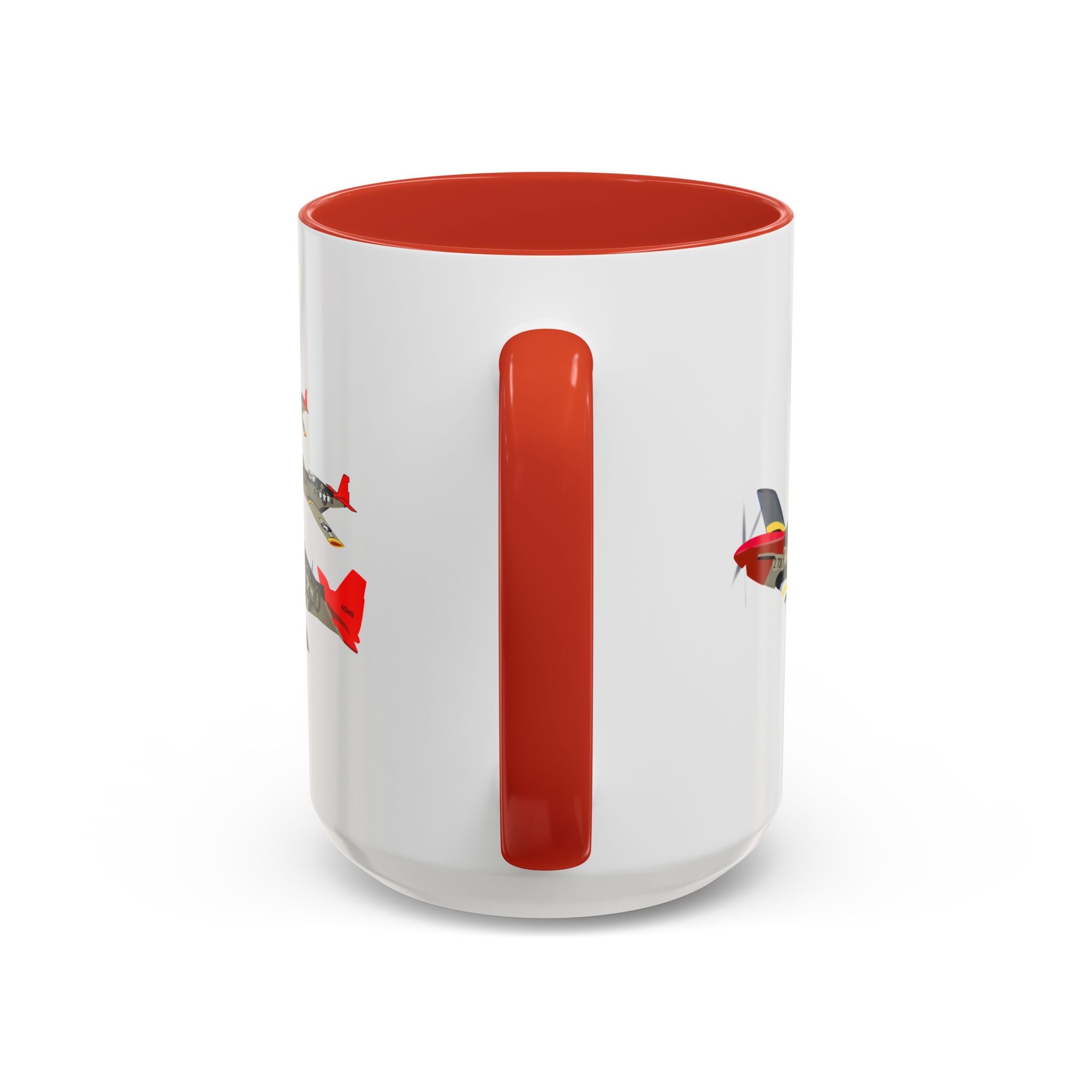 Accent Coffee Mug - Army - AAC - 332nd Fighter Group - 12th AF - Red Tails wo Txt