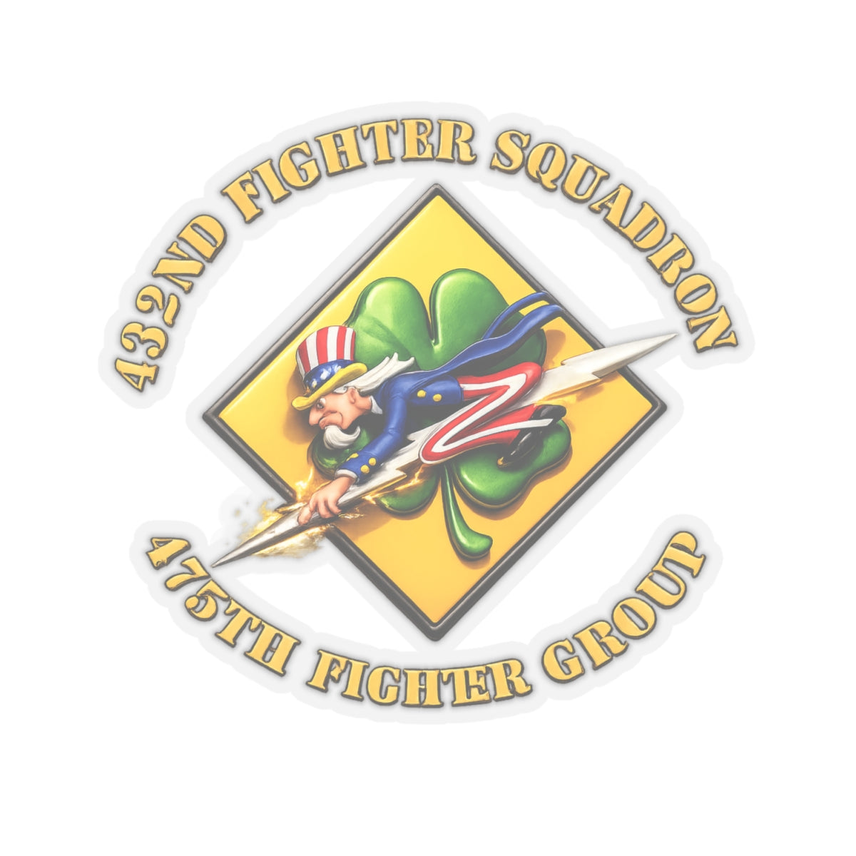 Kiss-Cut Stickers - AAC - 432nd Fighter Squadron - 475th Fighter Group