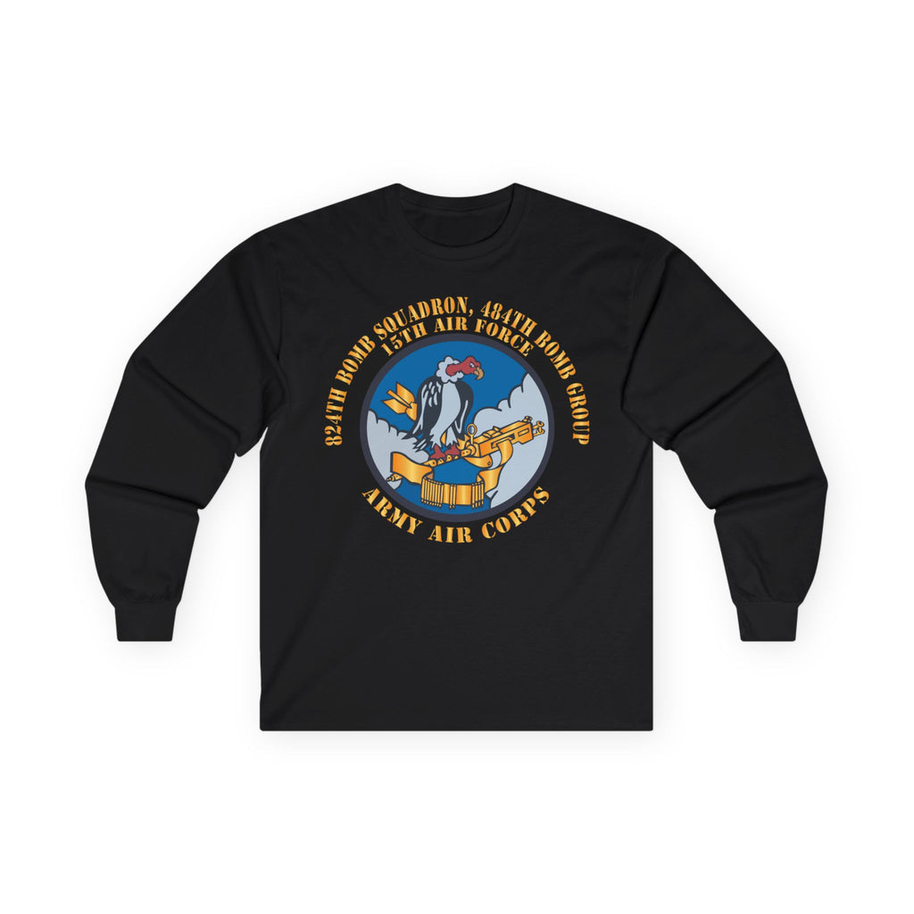 Unisex Long Sleeve Tee - AAC - 824th Bomb Squadron, 484th Bomb Group - 15th AAF X 300