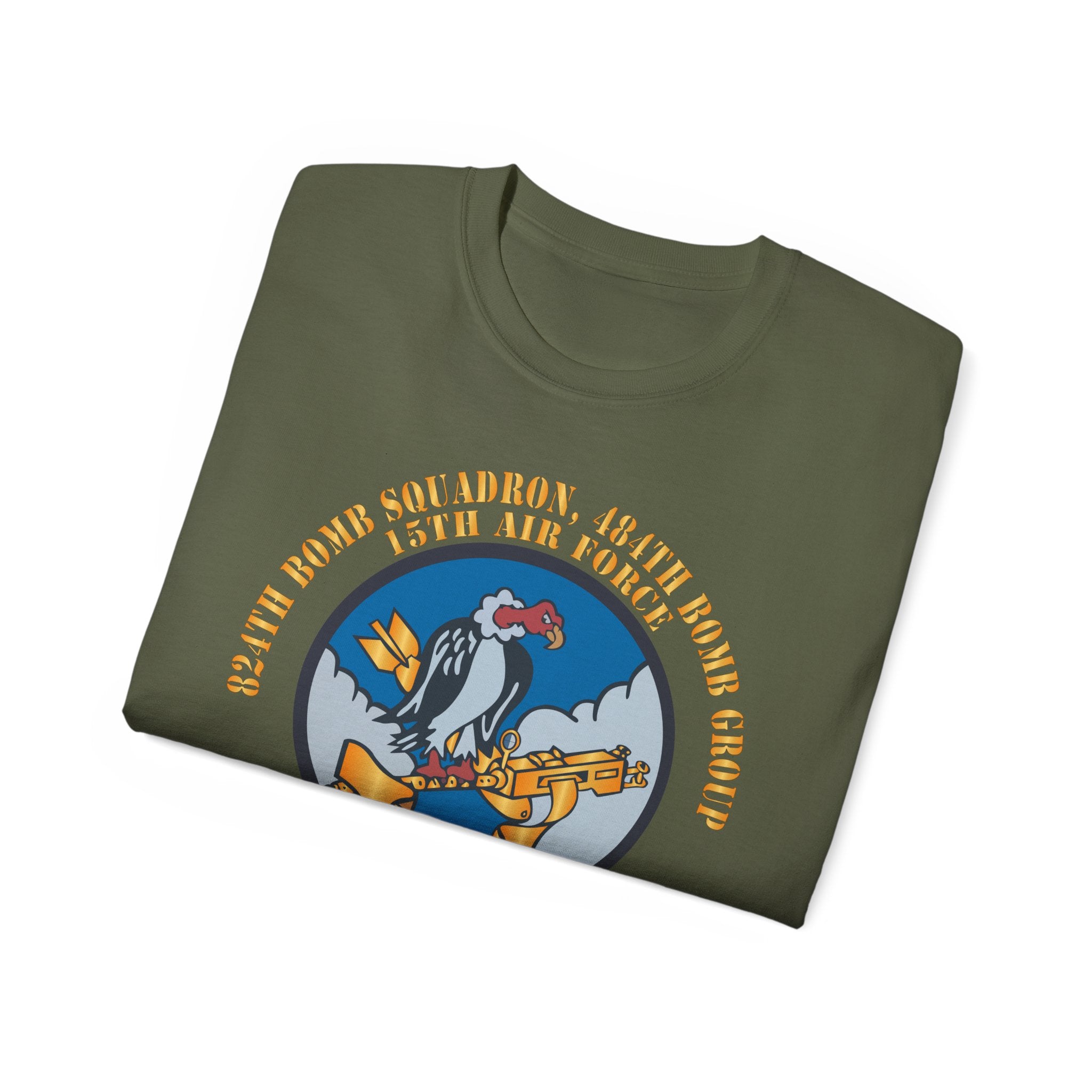Unisex Ultra Cotton Tee - AAC - 824th Bomb Squadron, 484th Bomb Group - 15th AAF X 300