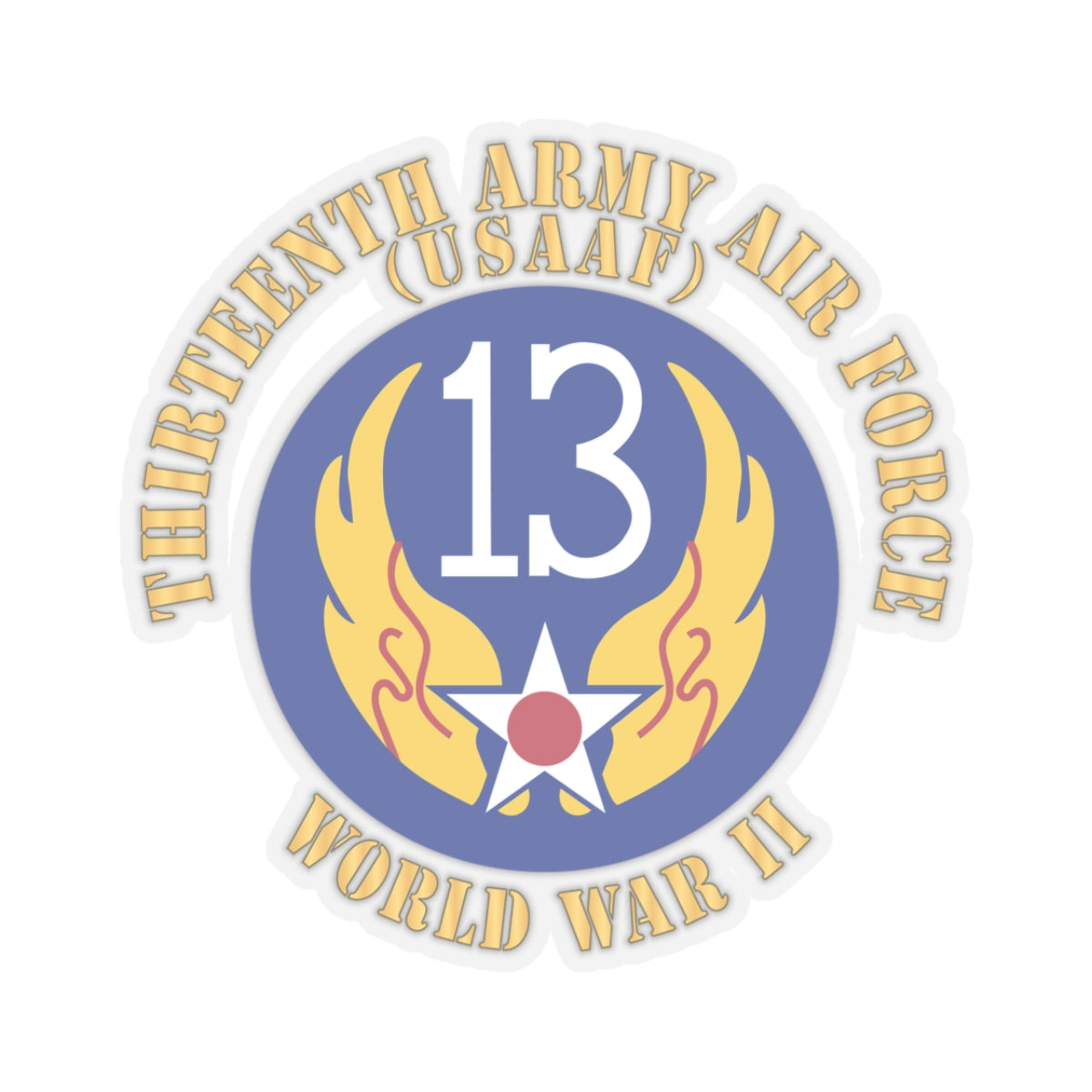 Kiss-Cut Stickers - AAC - SSI - 13th Air Force - WWII - USAAF x 300