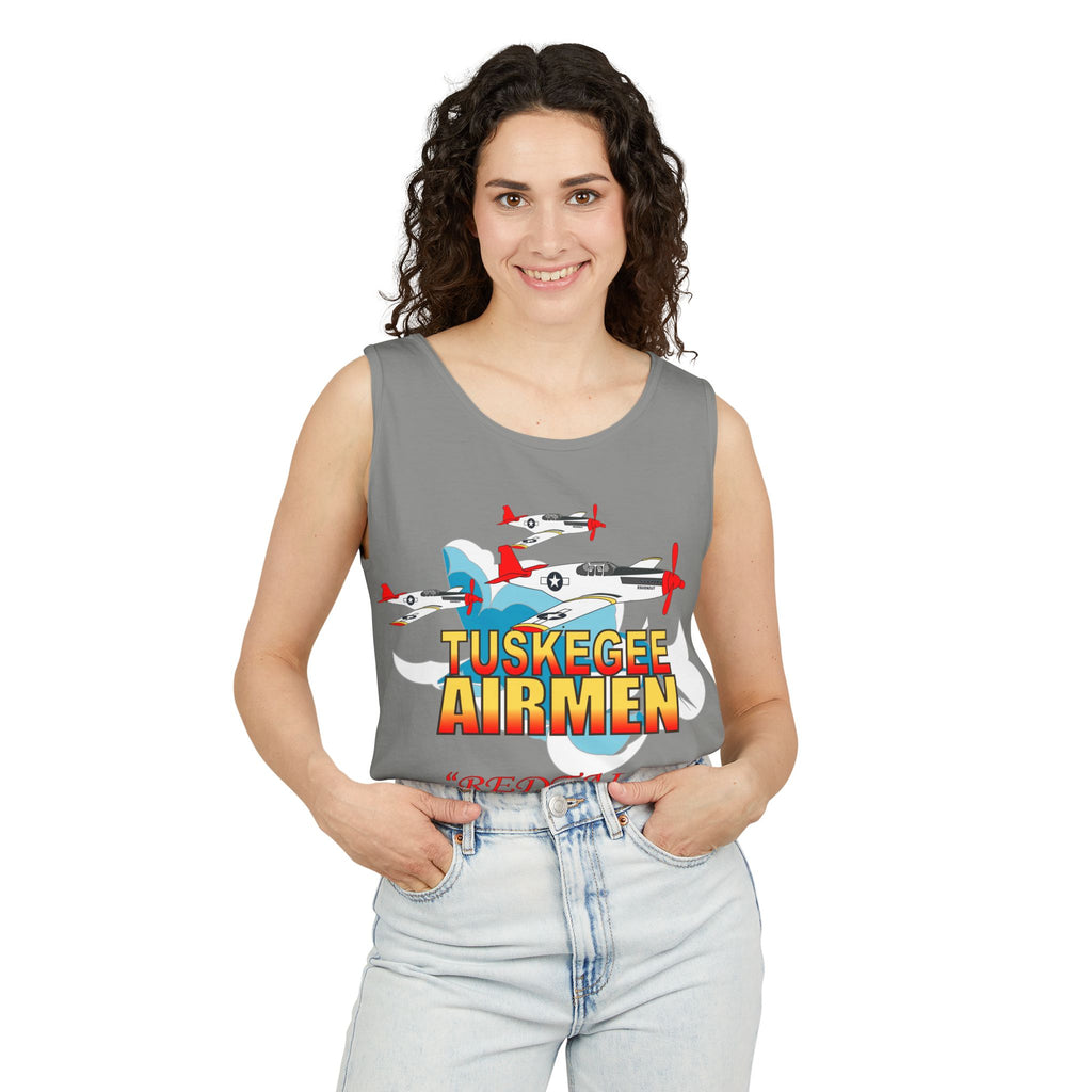 Unisex Garment-Dyed Tank Top - Army Air Corp - Tuskegee Airmen - Redtails - 3AC - X 300