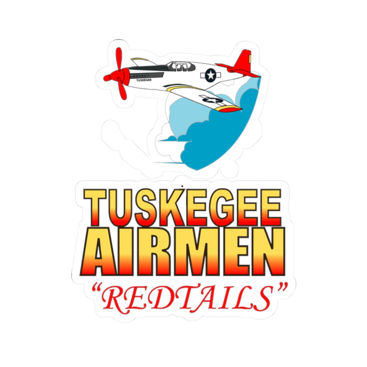 Kiss-Cut Stickers - Army Air Corp - Tuskegee Airmen - Redtails - AC - X 300