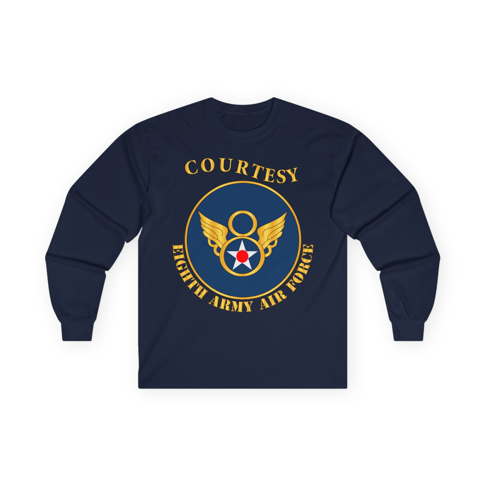 Unisex Long Sleeve Tee - AAC - 8th Air Force - WWII - Courtesy 8 AAF x 300