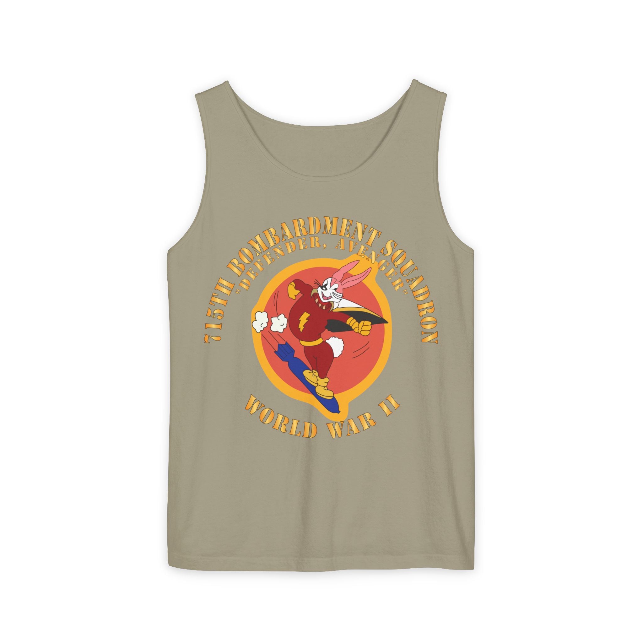 Unisex Garment-Dyed Tank Top - ACC - 715th  Bombardment Squadron - Defender, Avenger - World War II X 300