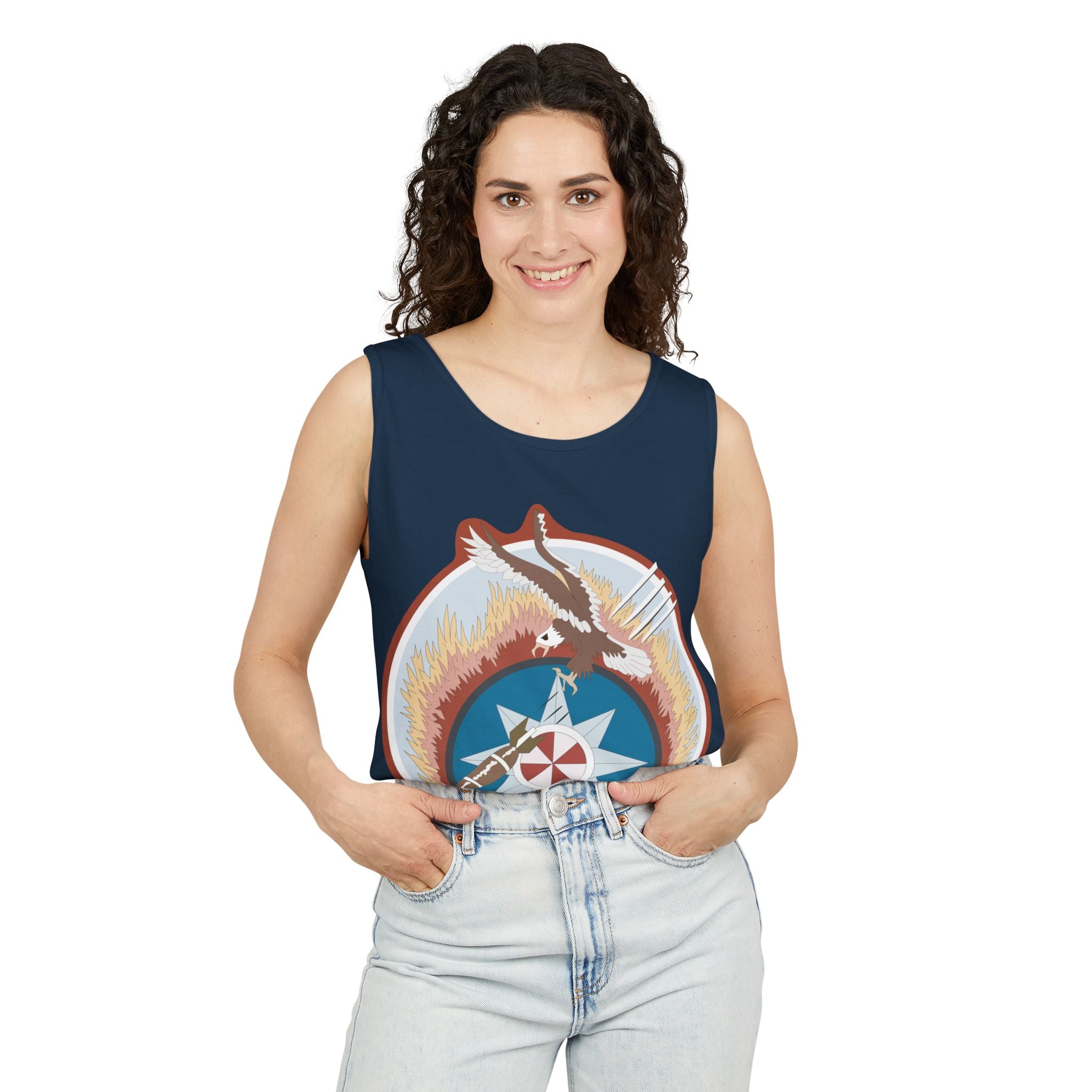 Unisex Garment-Dyed Tank Top - AAC - 773rd Bomb Squadron, 463rd Bomb Group - 15th AF wo Txt X 300