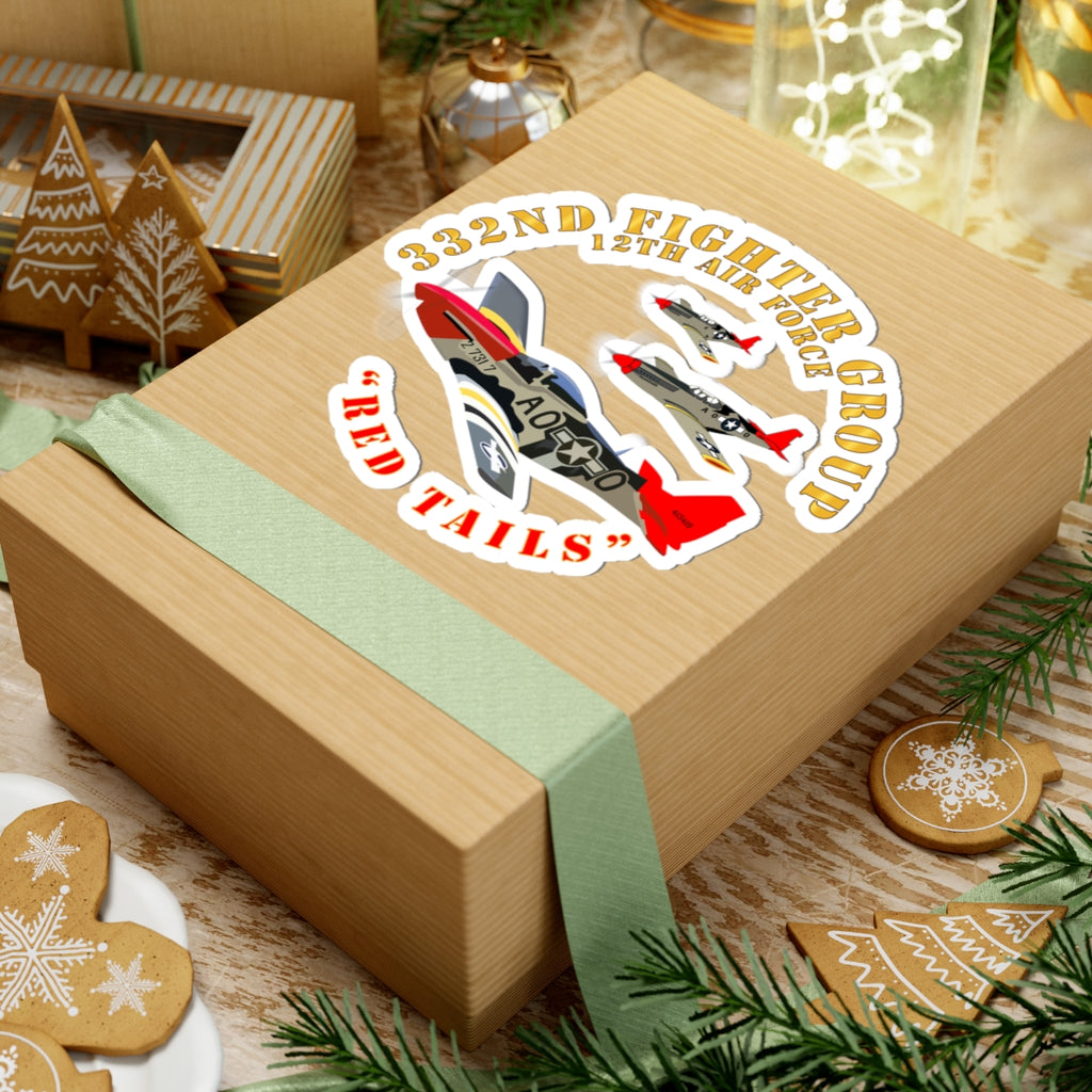 Kiss-Cut Stickers - Army - AAC - 332nd Fighter Group - 12th AF - Red Tails