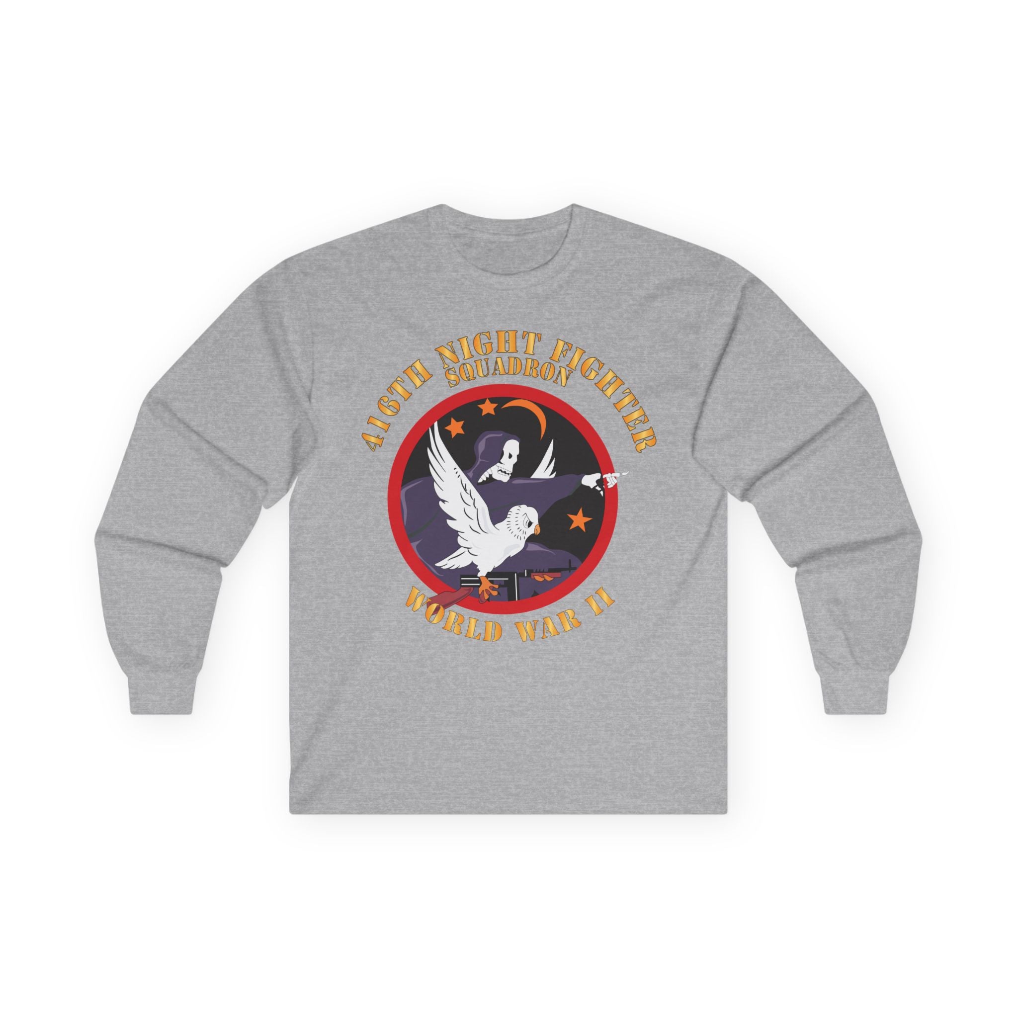 Unisex Long Sleeve Tee - AAC - 416th Night Fighter Squadron - WWII X 300