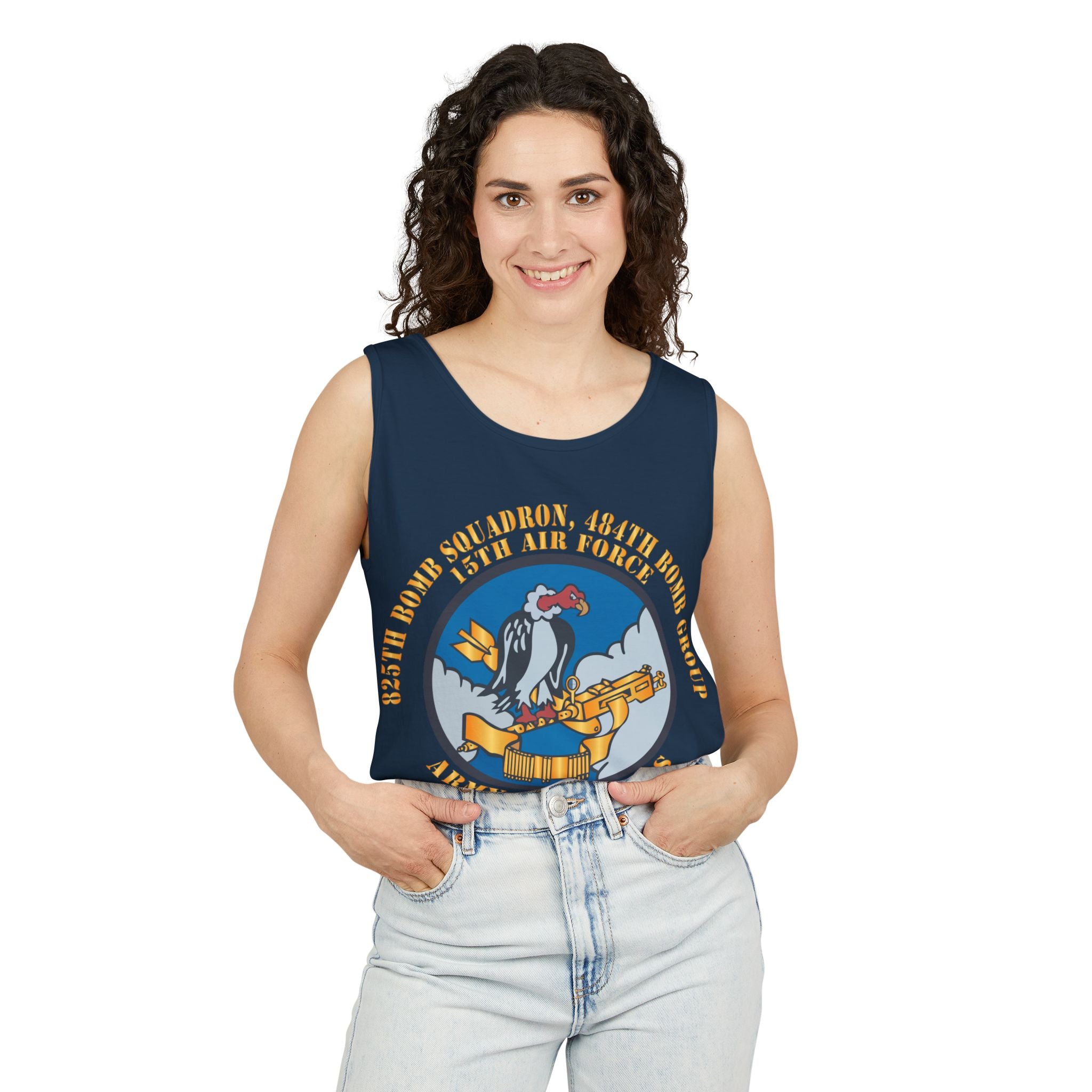 Unisex Garment-Dyed Tank Top - AAC - 825th Bomb Squadron, 484th Bomb Group - 15th AAF X 300