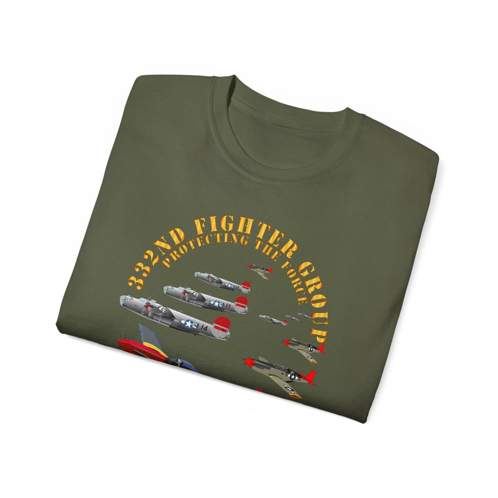 Unisex Ultra Cotton Tee - Army - AAC - 332nd Fighter Group - Red Tails - Protect Force