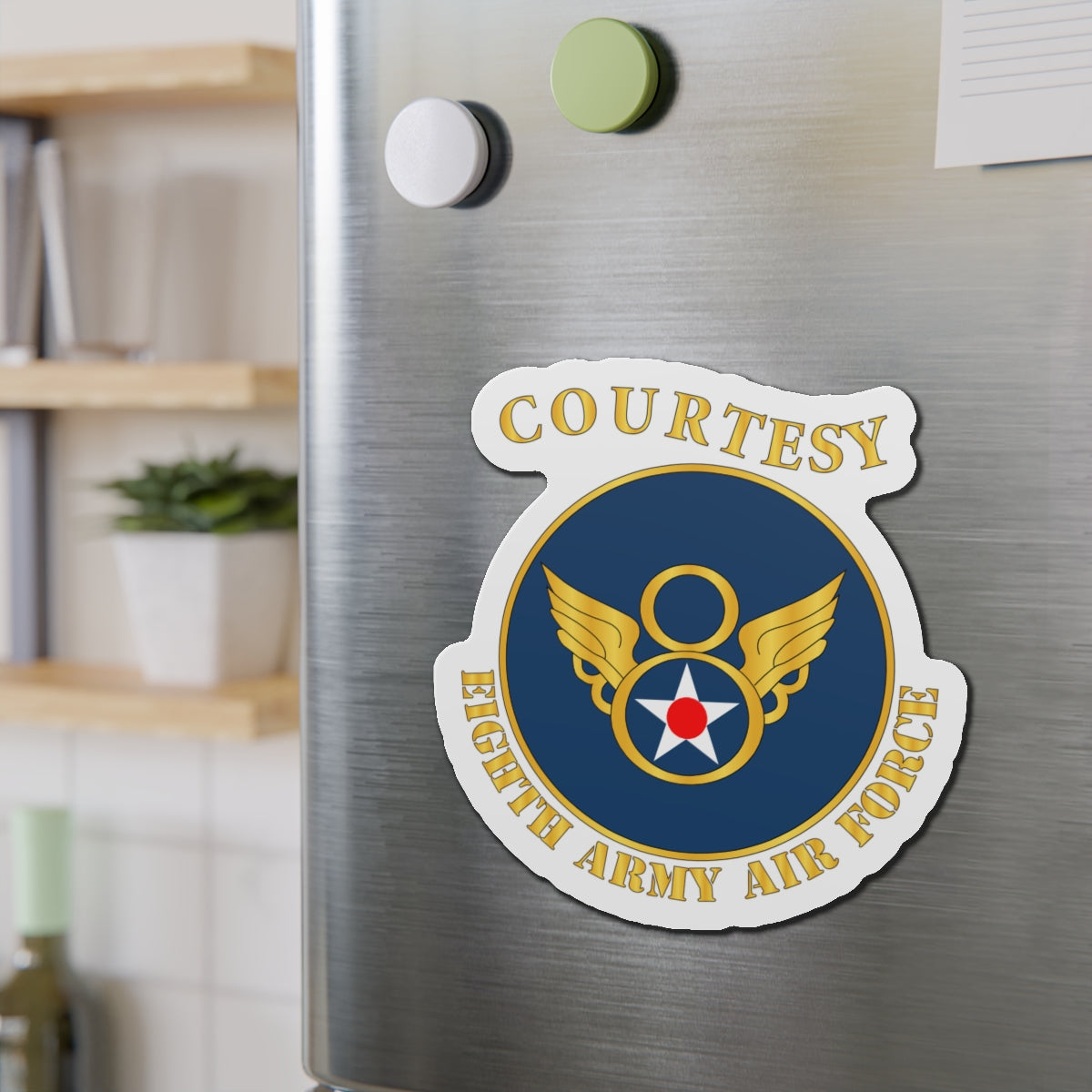 Die-Cut Magnets - AAC - 8th Air Force - WWII - Courtesy 8 AAF x 300