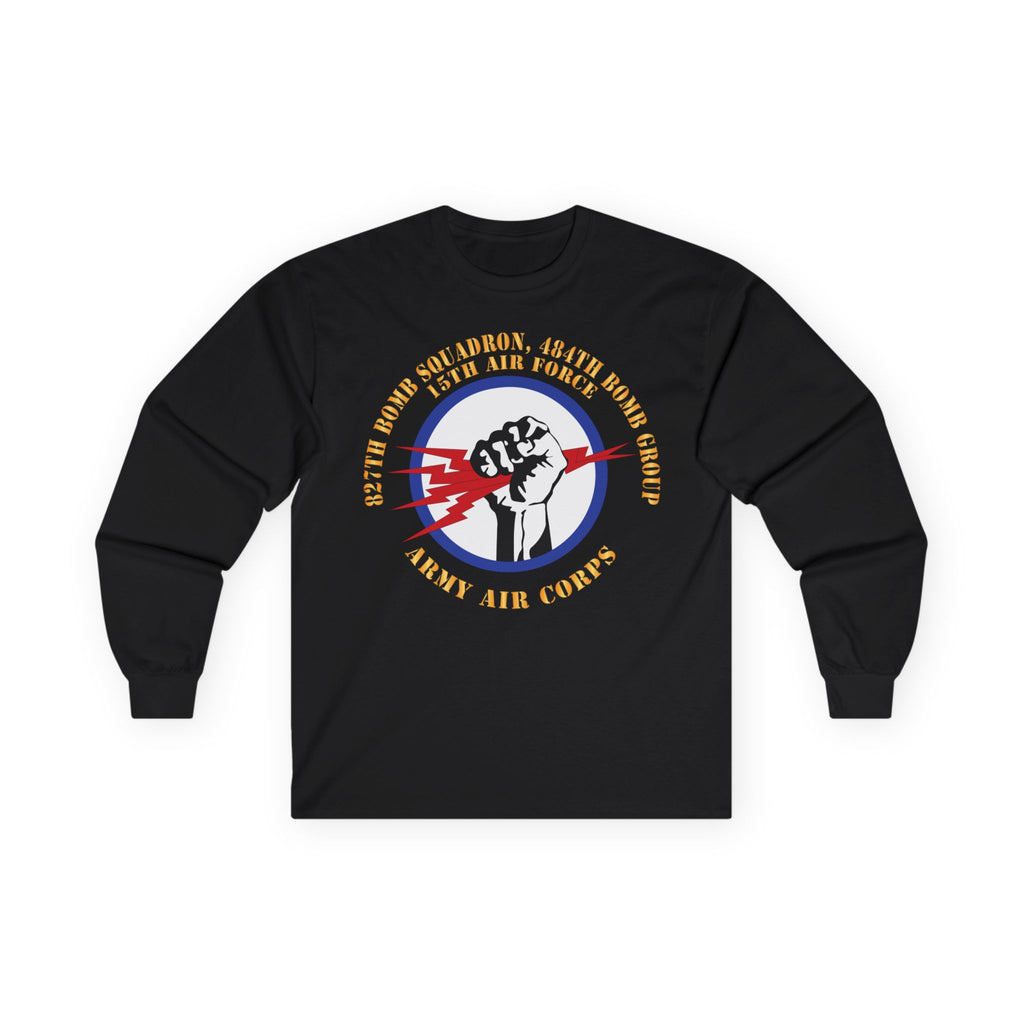 Unisex Long Sleeve Tee - AAC - 827th Bomb Squadron, 484th Bomb Group - 15th AAF X 300