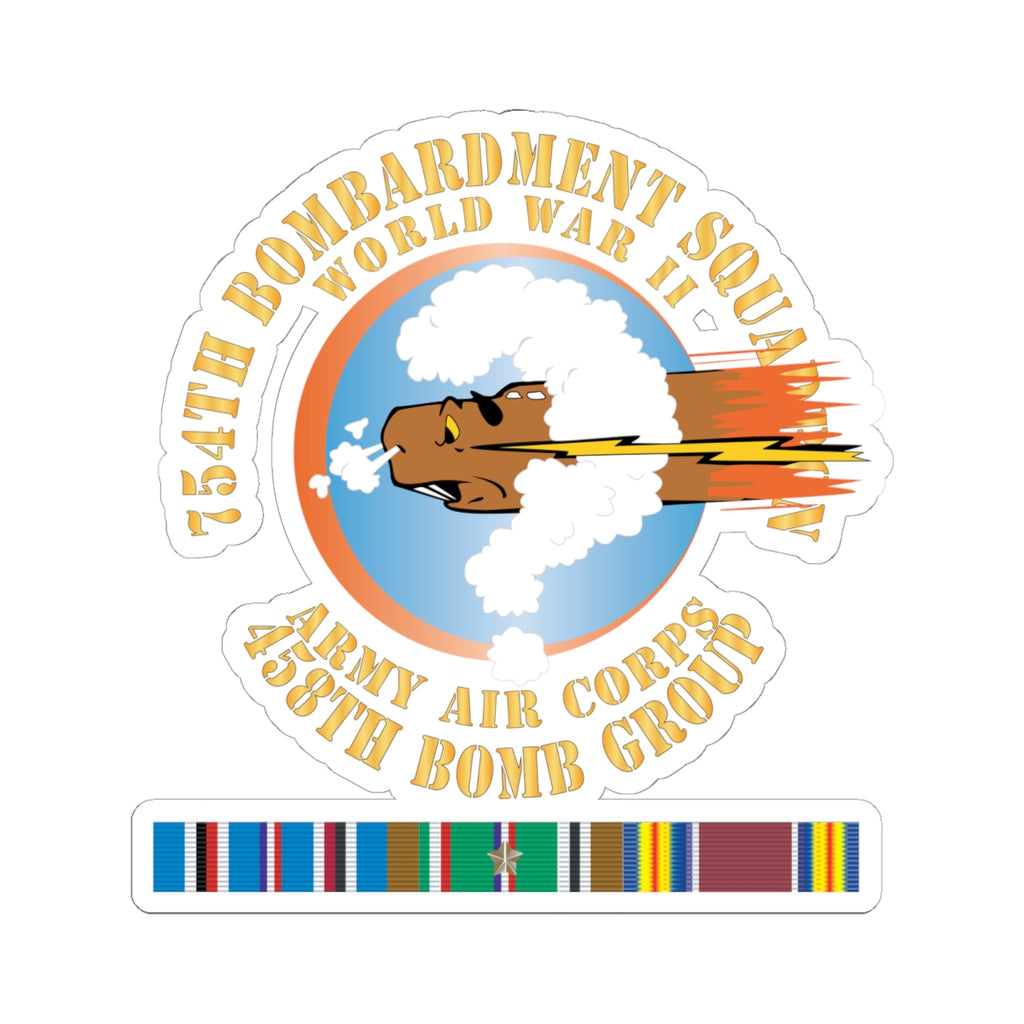 Kiss-Cut Stickers - AAC - 754th Bombardment Squadron - 458th Bomb Group - WWII w EUR SVC X 300