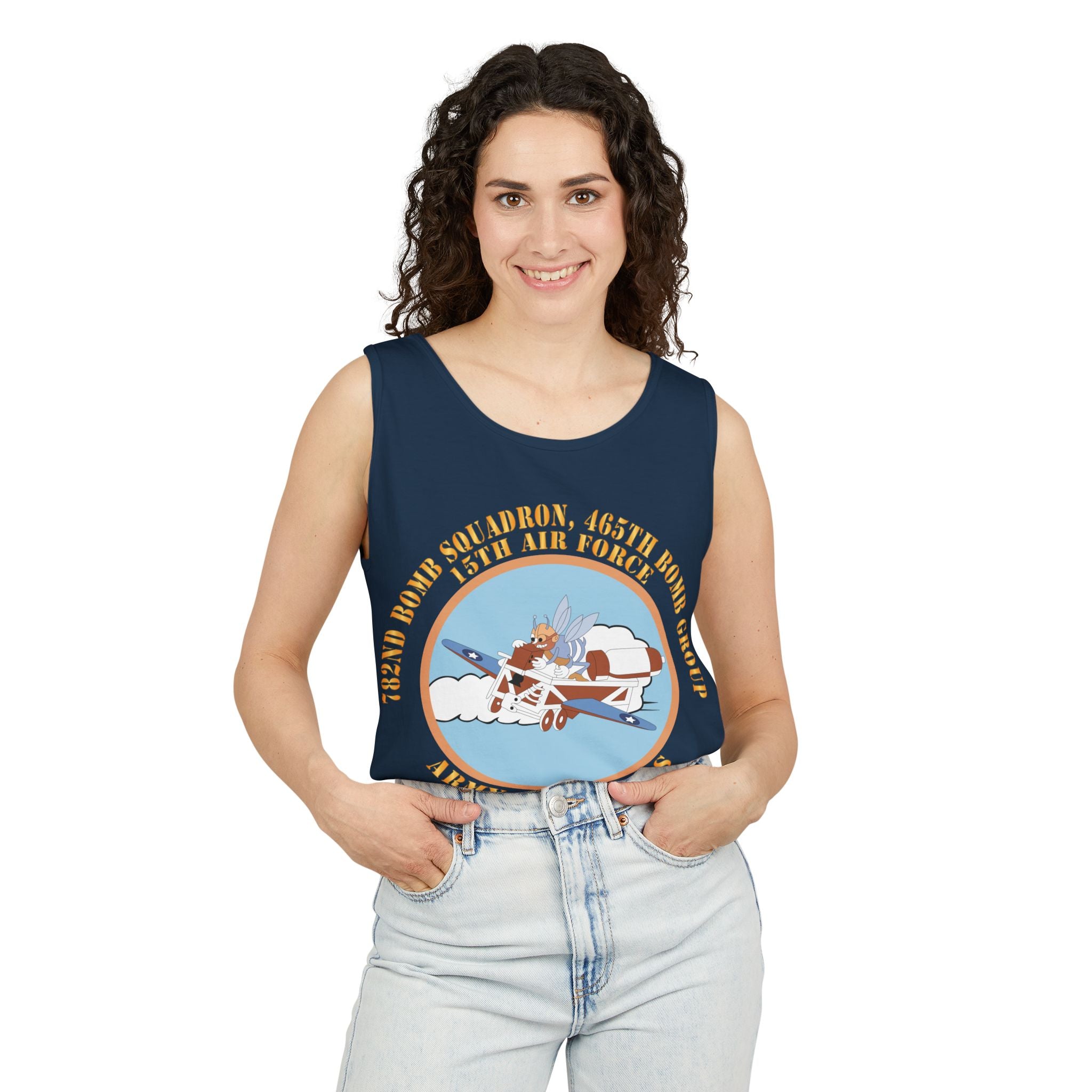 Unisex Garment-Dyed Tank Top - AAC - 782nd Bomb Squadron, 465th Bomb Group - 15th AF X 300