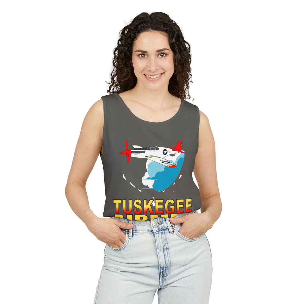 Unisex Garment-Dyed Tank Top - Army Air Corp - Tuskegee Airmen - Redtails - AC - X 300