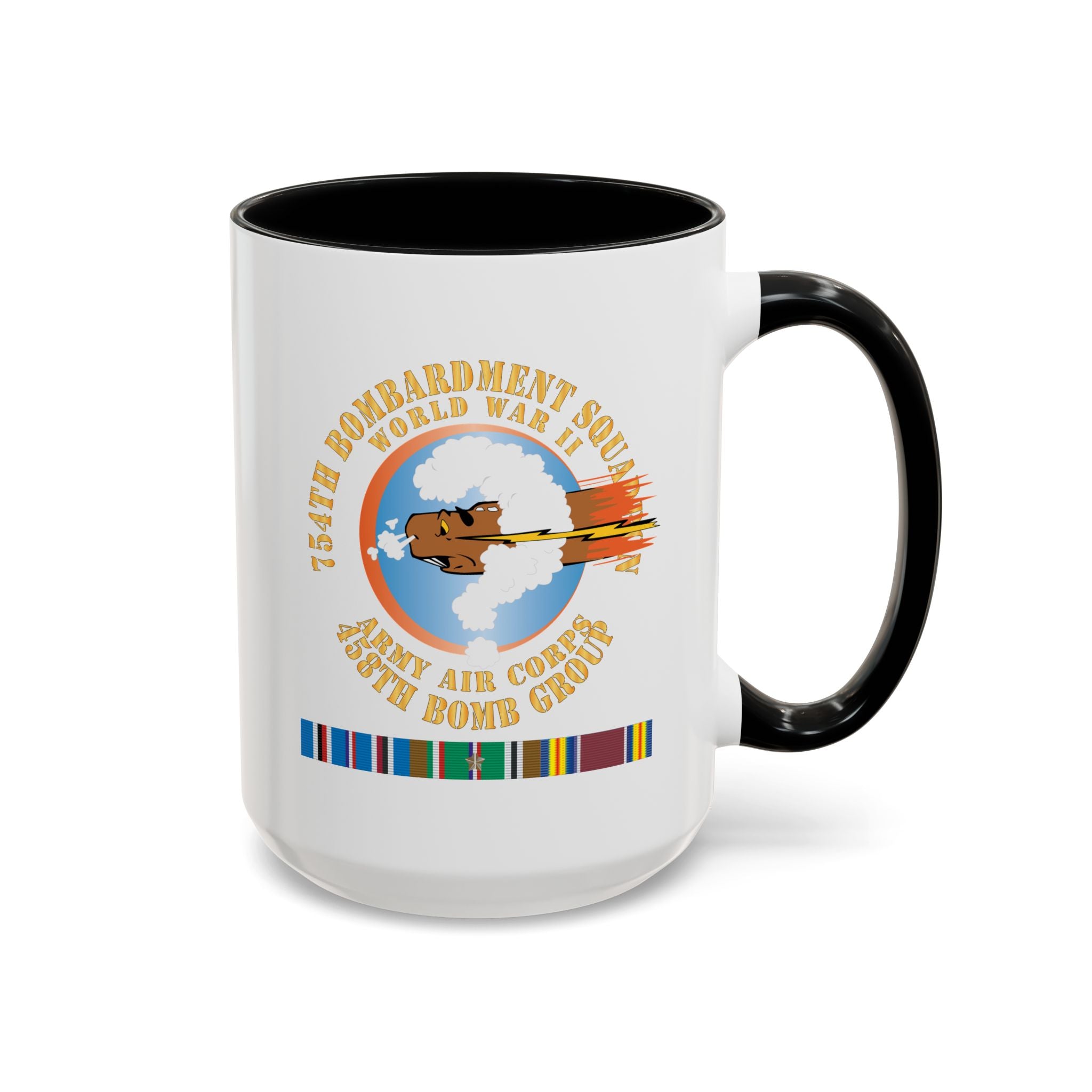 Accent Coffee Mug - AAC - 754th Bombardment Squadron - 458th Bomb Group - WWII w EUR SVC X 300