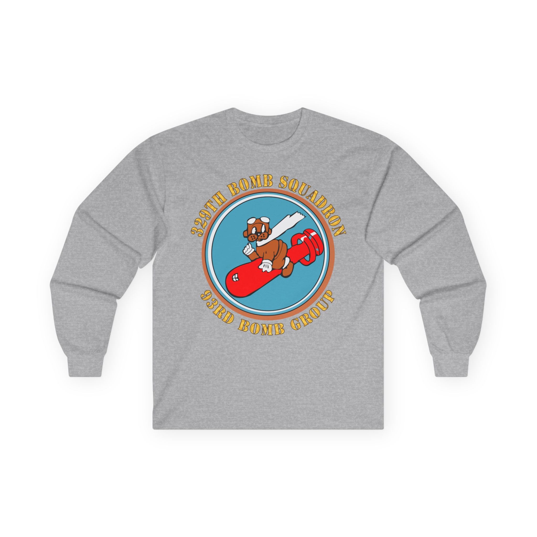 Unisex Long Sleeve Tee - AAC - 329th Bomb Squadron,93rd Bomb Group - WWII - USAAF