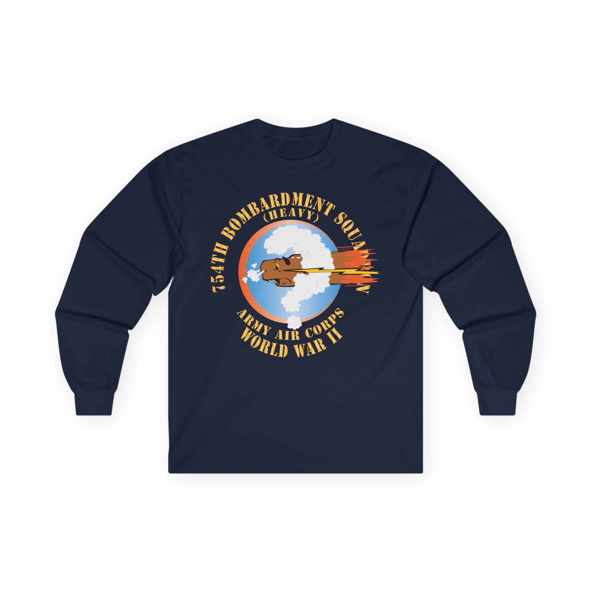 Unisex Long Sleeve Tee - AAC - 754th Bombardment Squadron - Army Air Corps - WWII X 300
