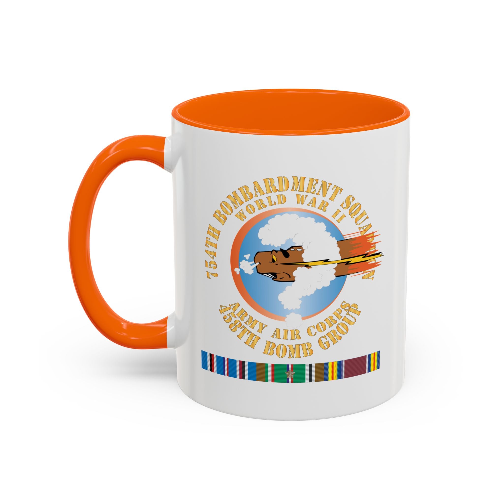 Accent Coffee Mug - AAC - 754th Bombardment Squadron - 458th Bomb Group - WWII w EUR SVC X 300