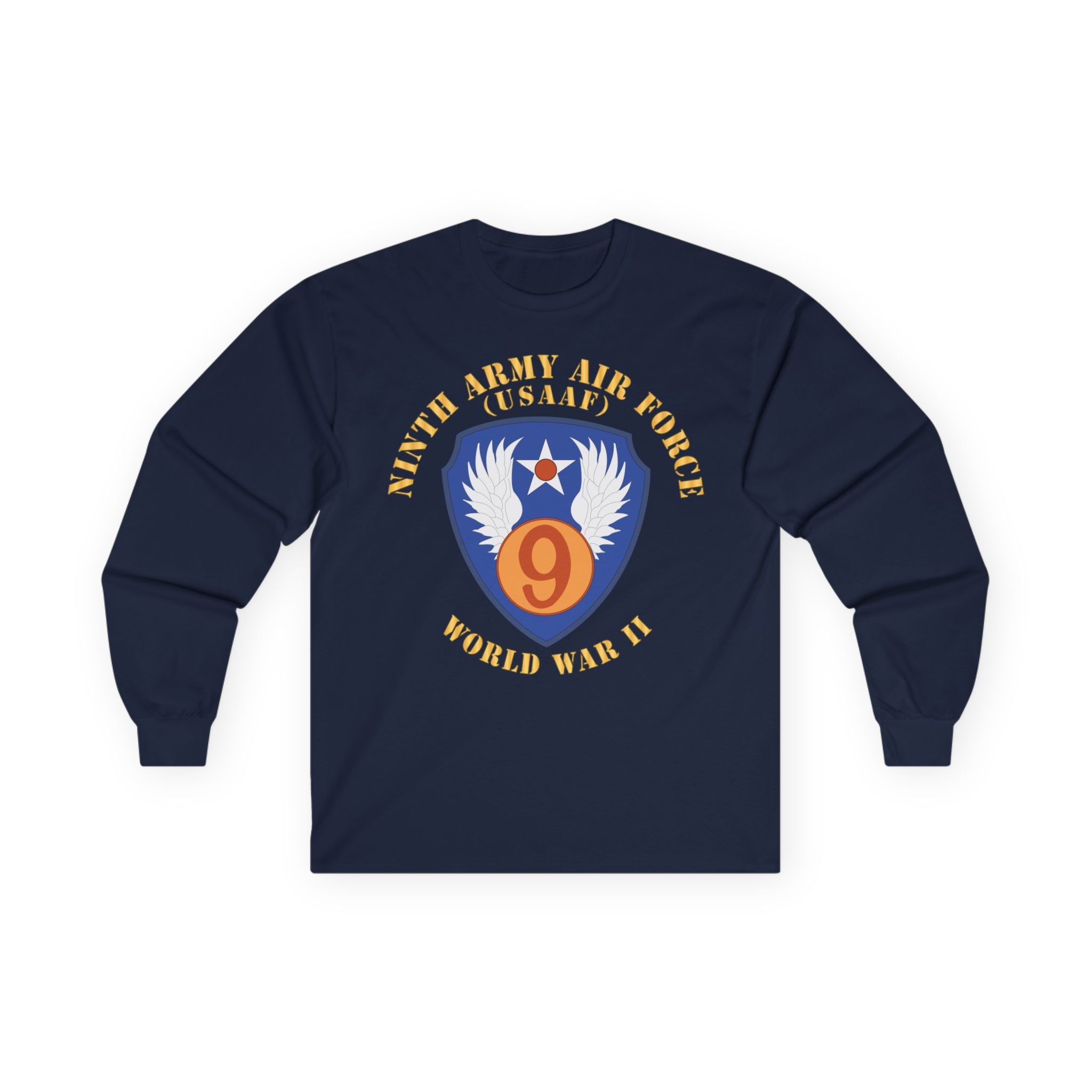 Unisex Long Sleeve Tee - AAC - SSI - 9th Air Force - WWII - USAAF x 300