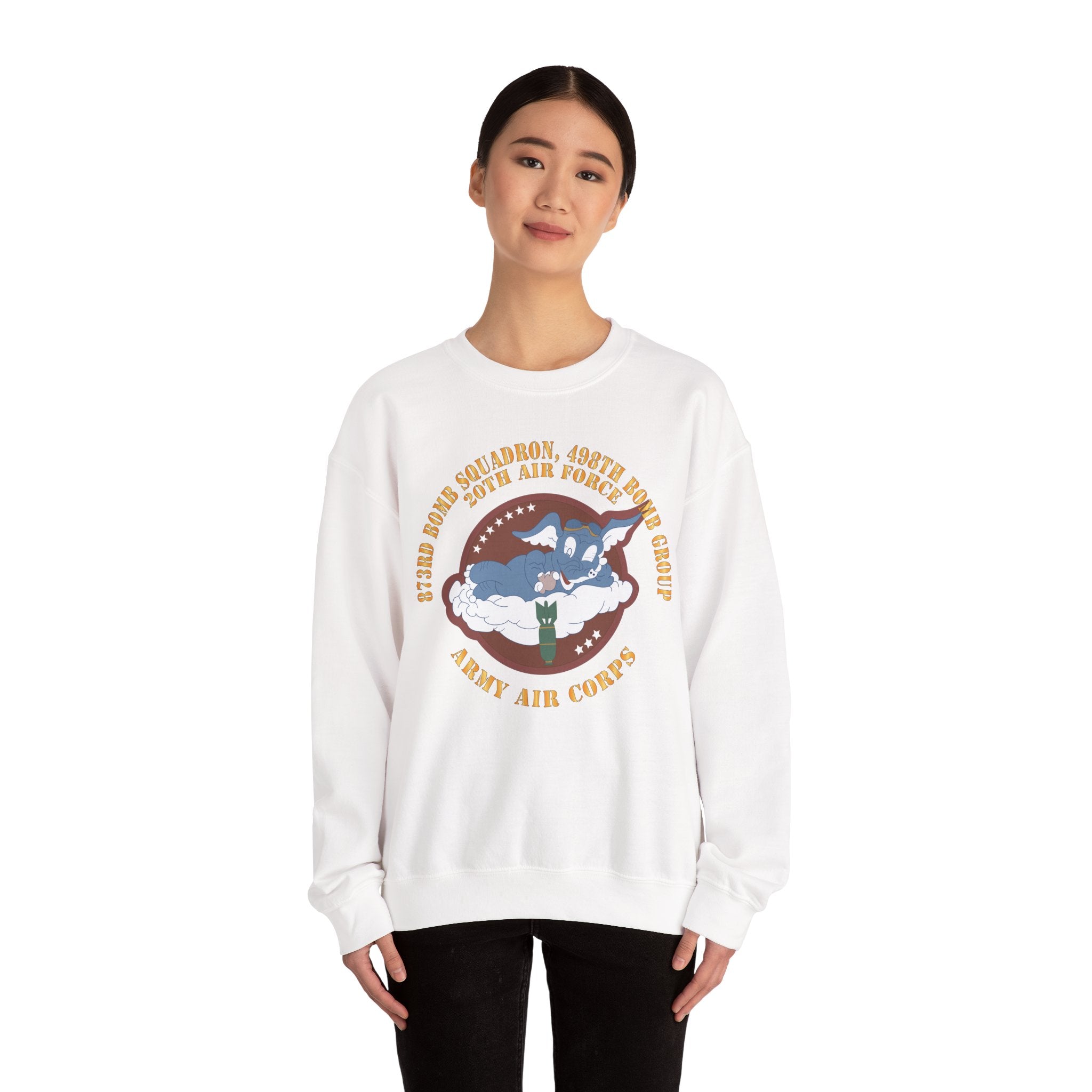 Crewneck Sweatshirt - AAC - 873rd Bomb Squadron, 498th Bomb Group - 20th AAF X 300