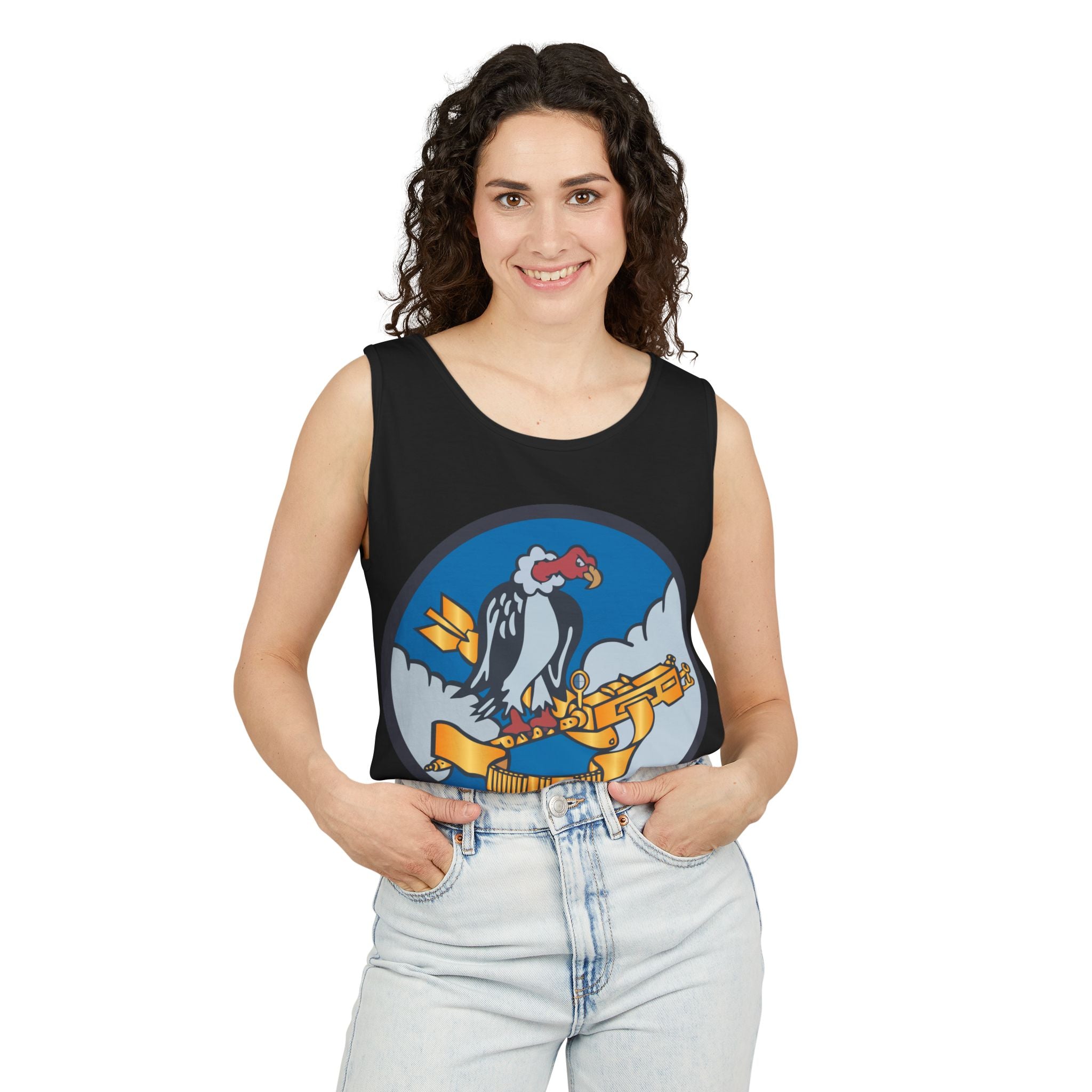 Unisex Garment-Dyed Tank Top - AAC - 825th Bomb Squadron, 484th Bomb Group - 15th AAF wo txt X 300