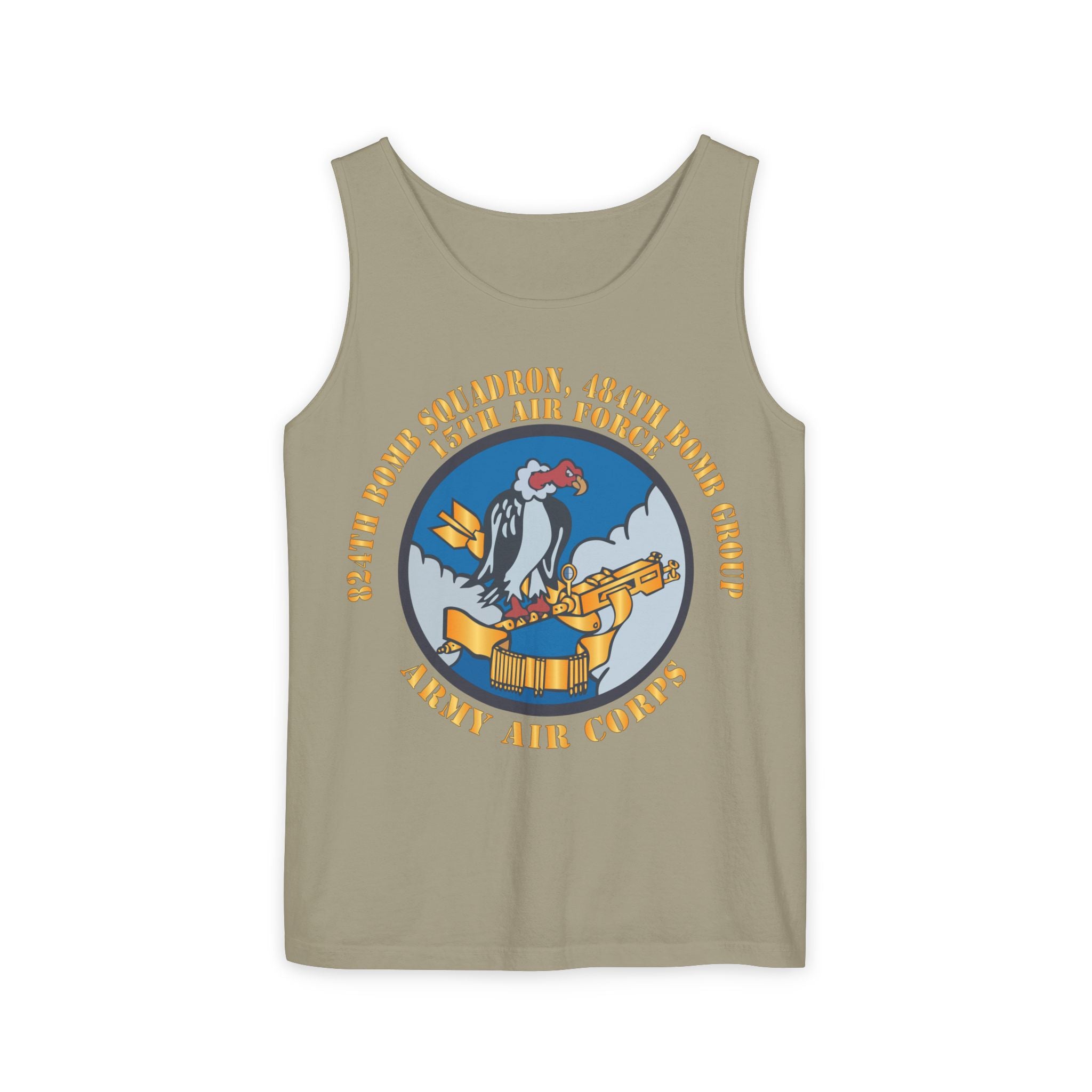 Unisex Garment-Dyed Tank Top - AAC - 824th Bomb Squadron, 484th Bomb Group - 15th AAF X 300