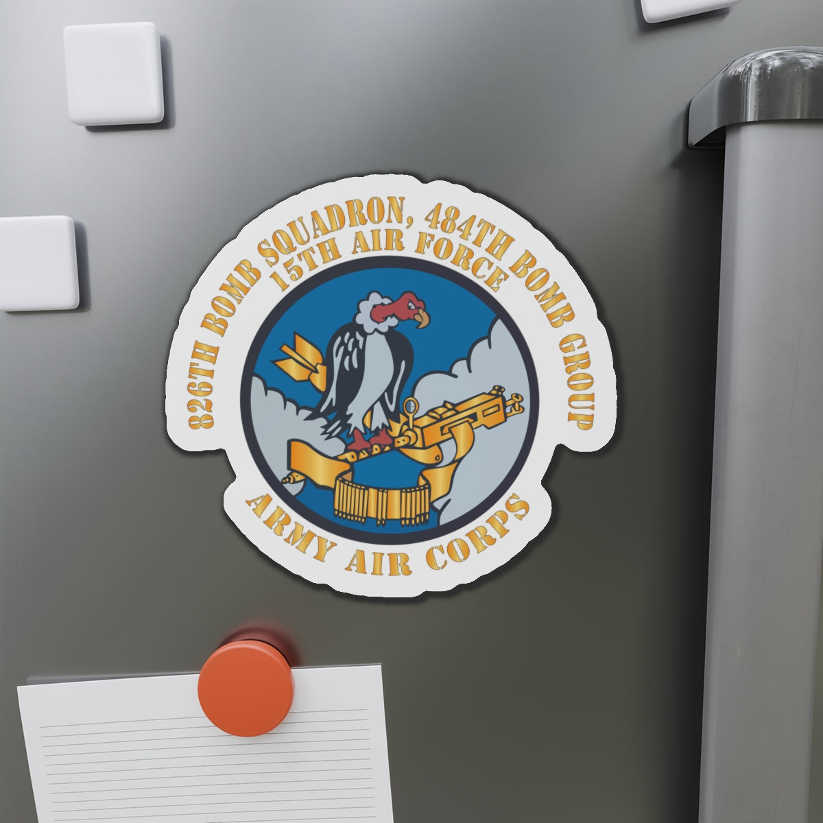 Die-Cut Magnets - AAC - 826th Bomb Squadron, 484th Bomb Group - 15th AAF X 300