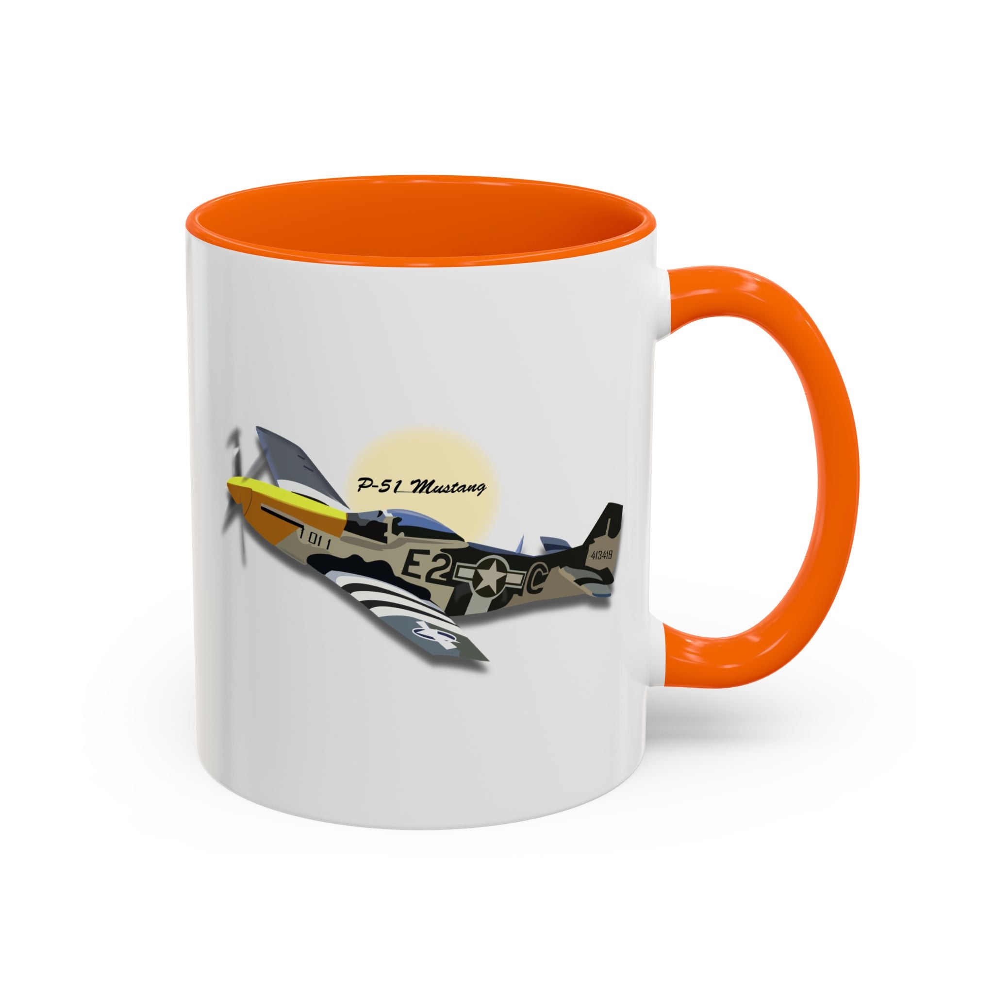 Accent Coffee Mug - Army Air Corps P-51 Mustang wo AAC X 300