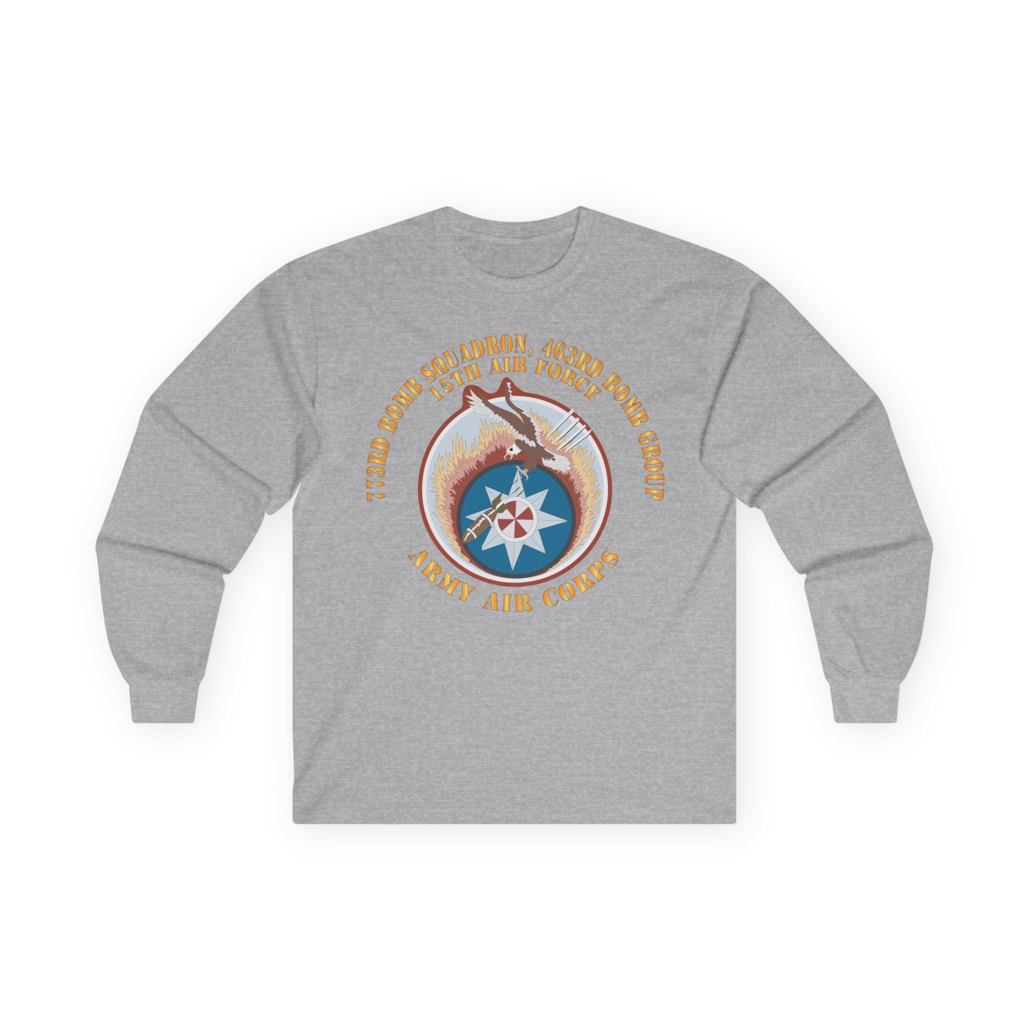 Unisex Long Sleeve Tee - AAC - 773rd Bomb Squadron, 463rd Bomb Group - 15th AF X 300