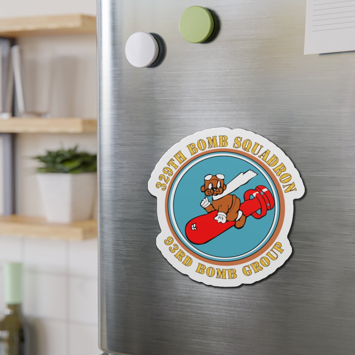 Die-Cut Magnets - AAC - 329th Bomb Squadron,93rd Bomb Group - WWII - USAAF