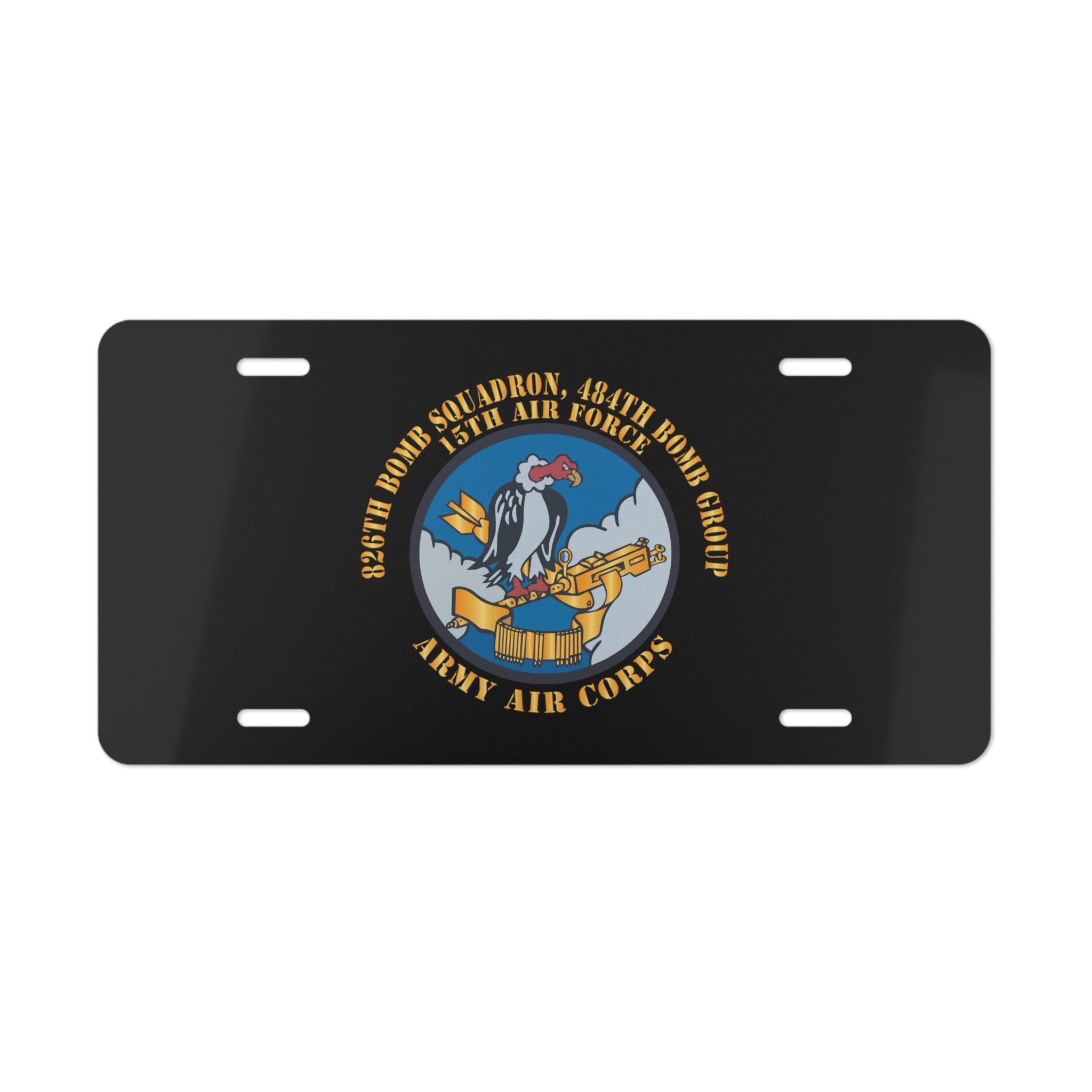 License Plate - AAC - 826th Bomb Squadron, 484th Bomb Group - 15th AAF X 300