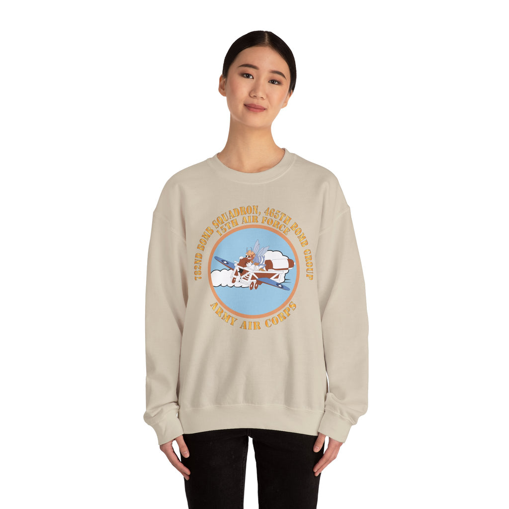 Crewneck Sweatshirt - AAC - 782nd Bomb Squadron, 465th Bomb Group - 15th AF X 300