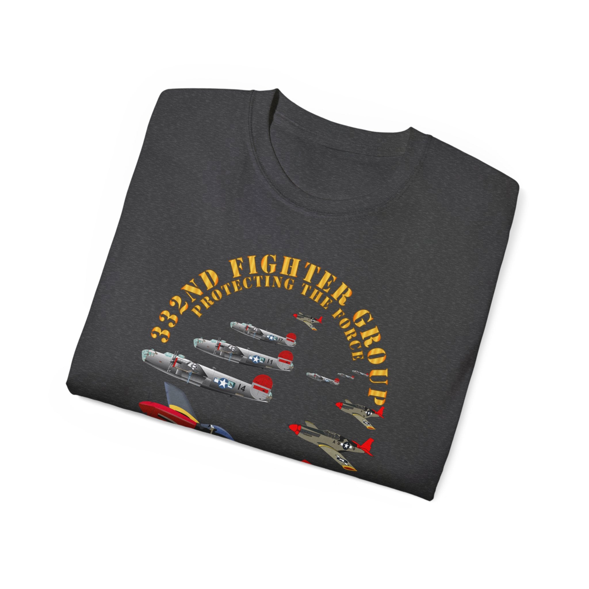 Unisex Ultra Cotton Tee - Army - AAC - 332nd Fighter Group - Red Tails - Protect Force